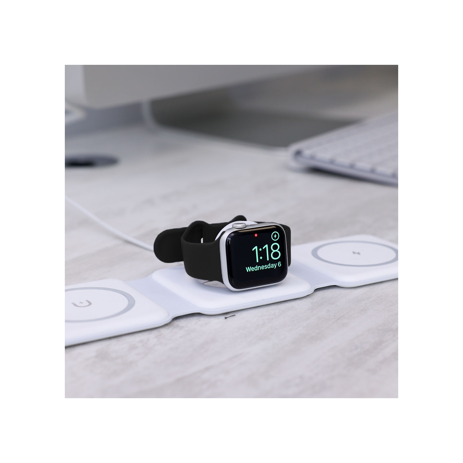 Band & Bezel Sporty Apple Watch Band - Premium FKM Apple Watch Bands, iWatch Bands - Apple Watch Strap for all Sizes Watch Series 9 Ultra 8 7 6 5 4 3