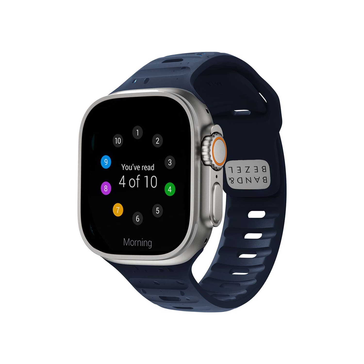 Band & Bezel Sporty Apple Watch Band - Premium FKM Apple Watch Bands, iWatch Bands - Apple Watch Strap for all Sizes Watch Series 9 Ultra 8 7 6 5 4 3