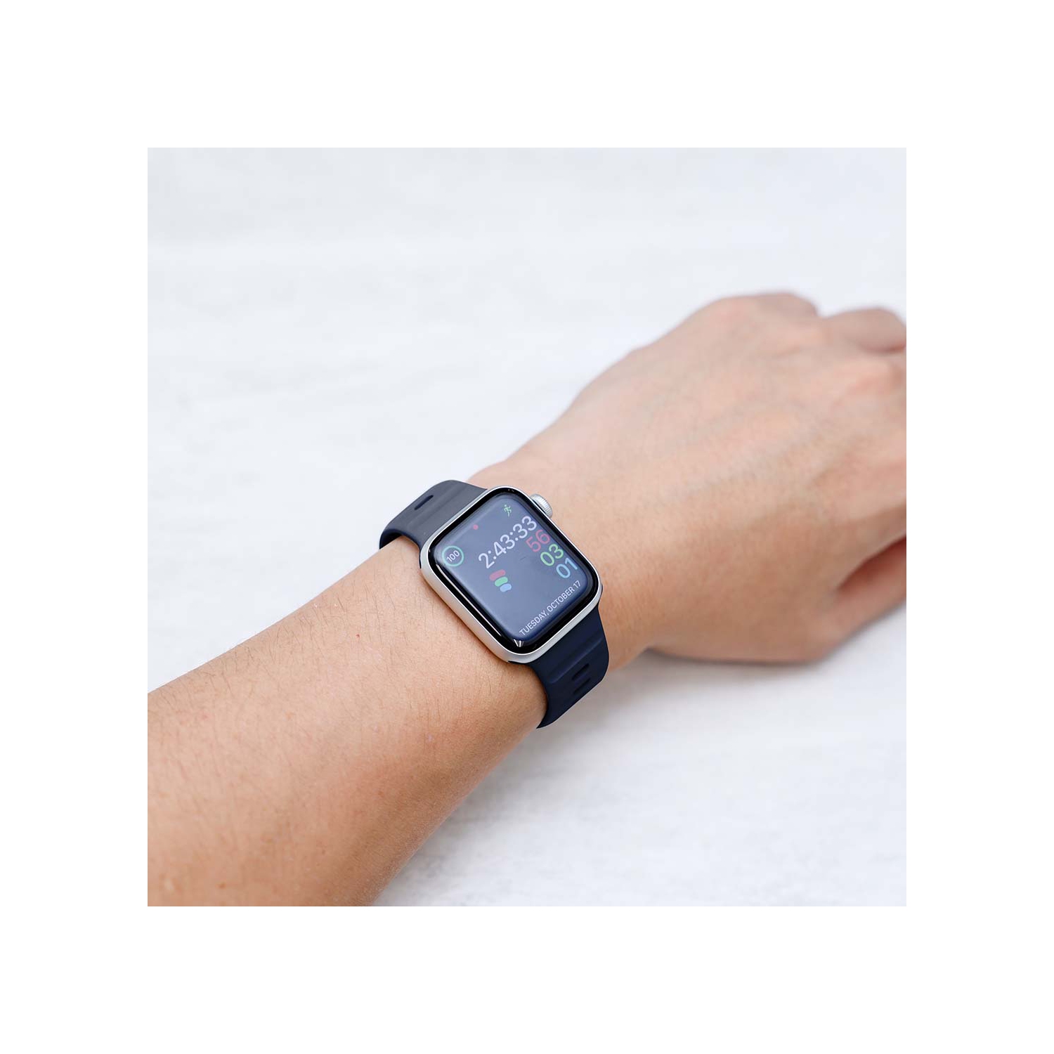 Band & Bezel Sporty Apple Watch Band - Premium FKM Apple Watch Bands, iWatch Bands - Apple Watch Strap for all Sizes Watch Series 9 Ultra 8 7 6 5 4 3