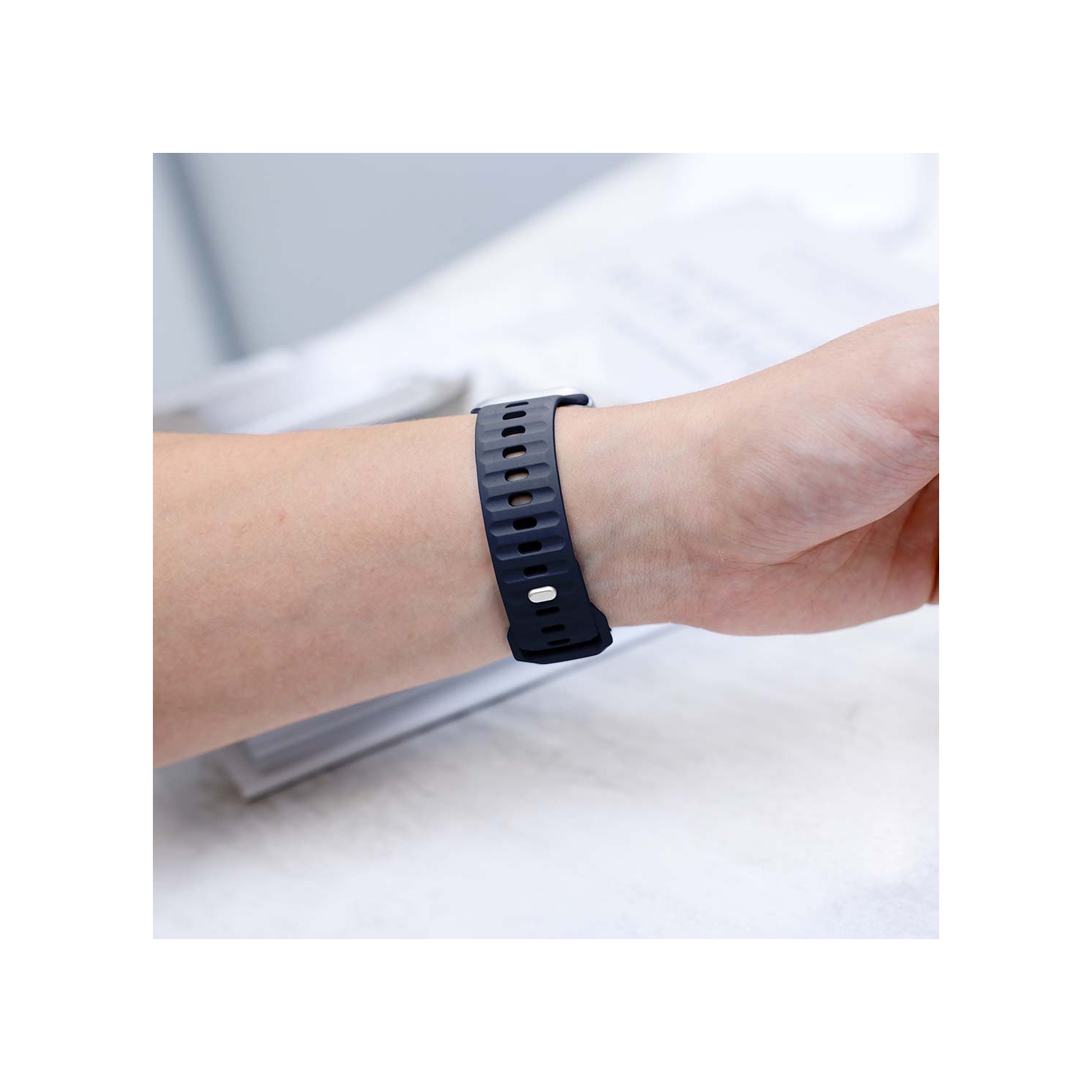 Band & Bezel Sporty Apple Watch Band - Premium FKM Apple Watch Bands, iWatch Bands - Apple Watch Strap for all Sizes Watch Series 9 Ultra 8 7 6 5 4 3