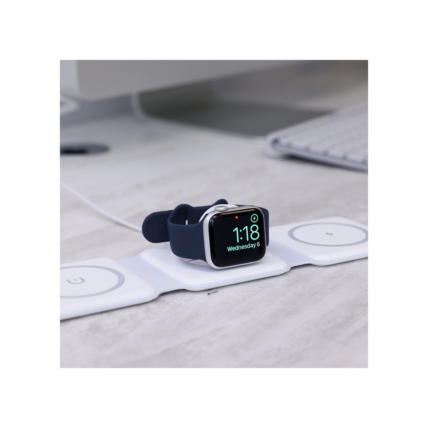 Band & Bezel Sporty Apple Watch Band - Premium FKM Apple Watch Bands, iWatch Bands - Apple Watch Strap for all Sizes Watch Series 9 Ultra 8 7 6 5 4 3