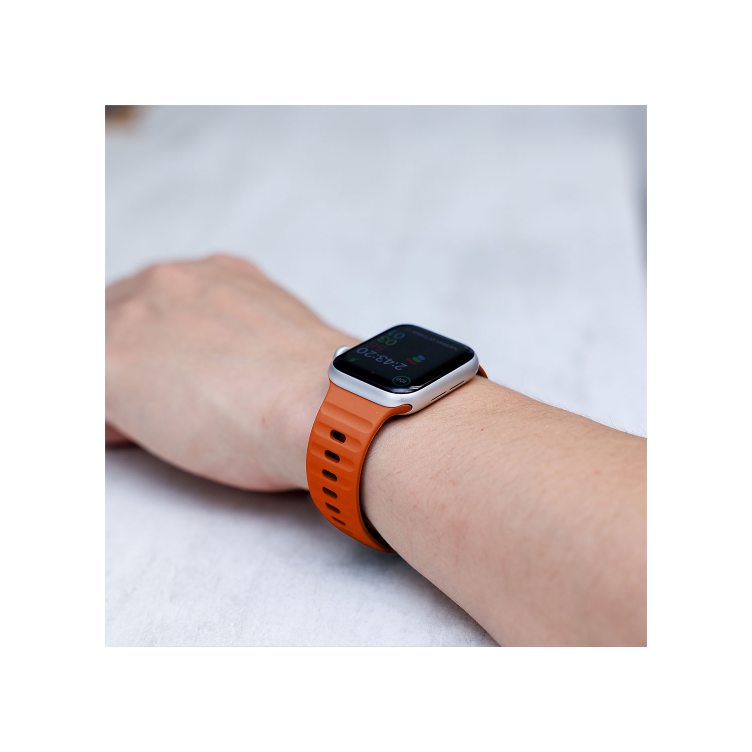 Band & Bezel Sporty Apple Watch Band - Premium FKM Apple Watch Bands, iWatch Bands - Apple Watch Strap for all Sizes Watch Series 9 Ultra 8 7 6 5 4 3