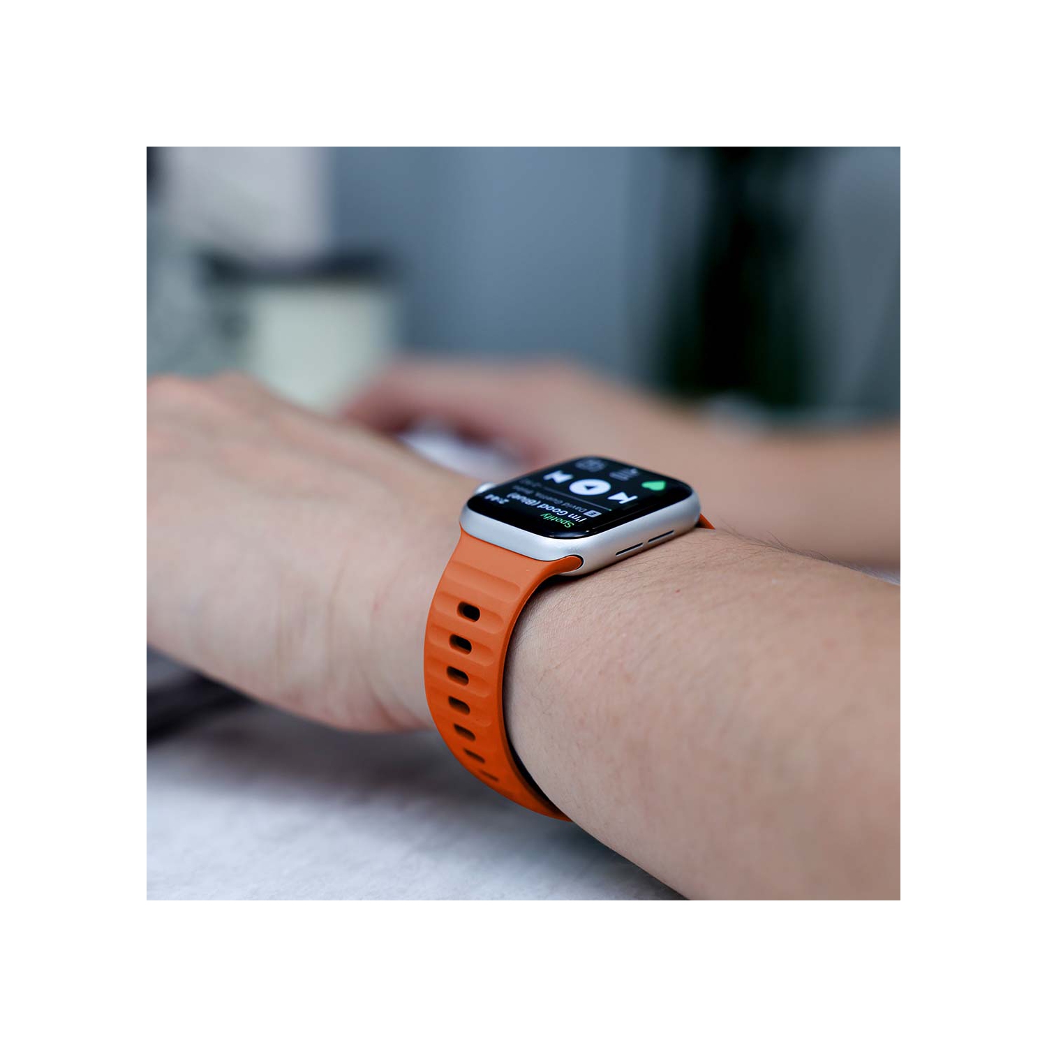 Band & Bezel Sporty Apple Watch Band - Premium FKM Apple Watch Bands, iWatch Bands - Apple Watch Strap for all Sizes Watch Series 9 Ultra 8 7 6 5 4 3