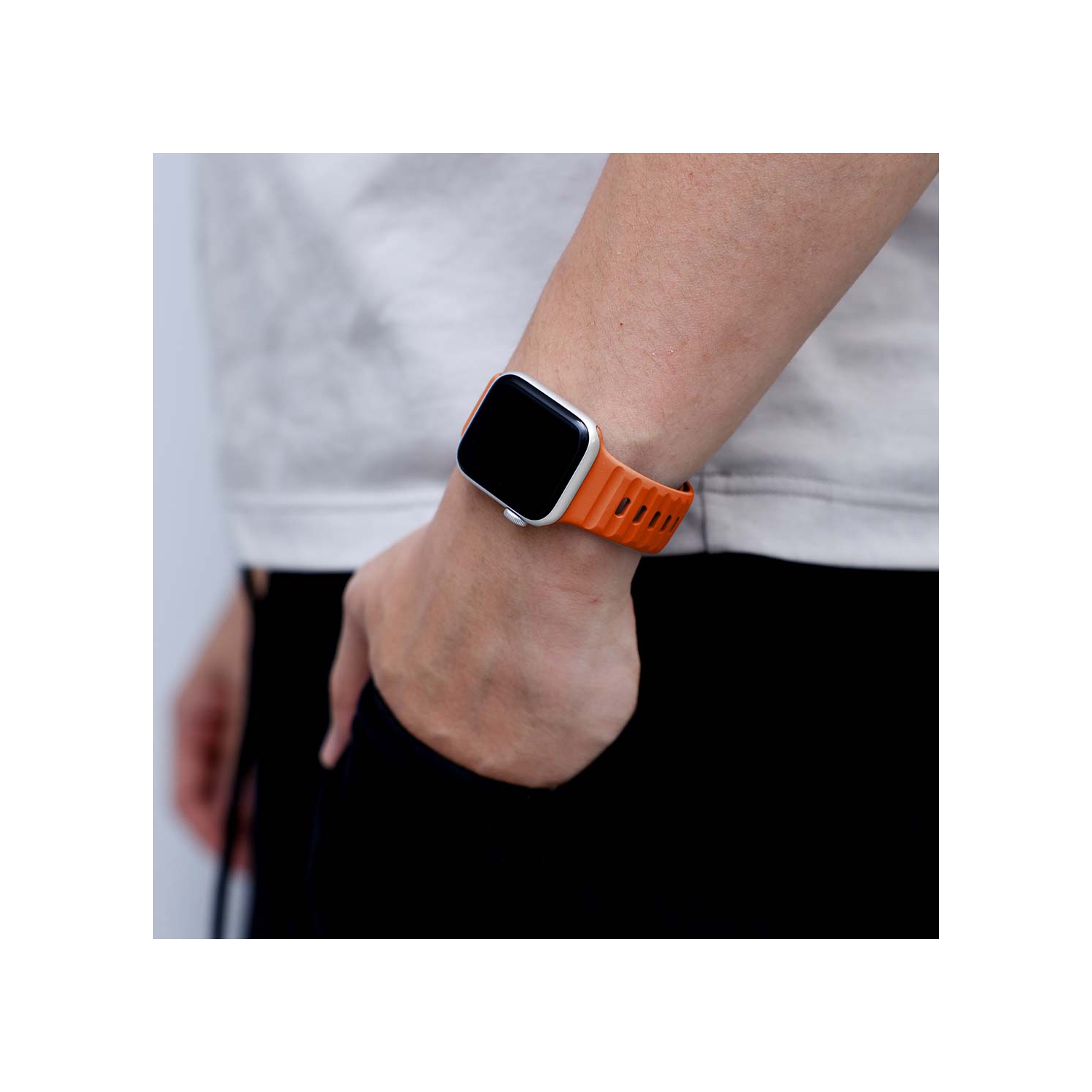 Band & Bezel Sporty Apple Watch Band - Premium FKM Apple Watch Bands, iWatch Bands - Apple Watch Strap for all Sizes Watch Series 9 Ultra 8 7 6 5 4 3