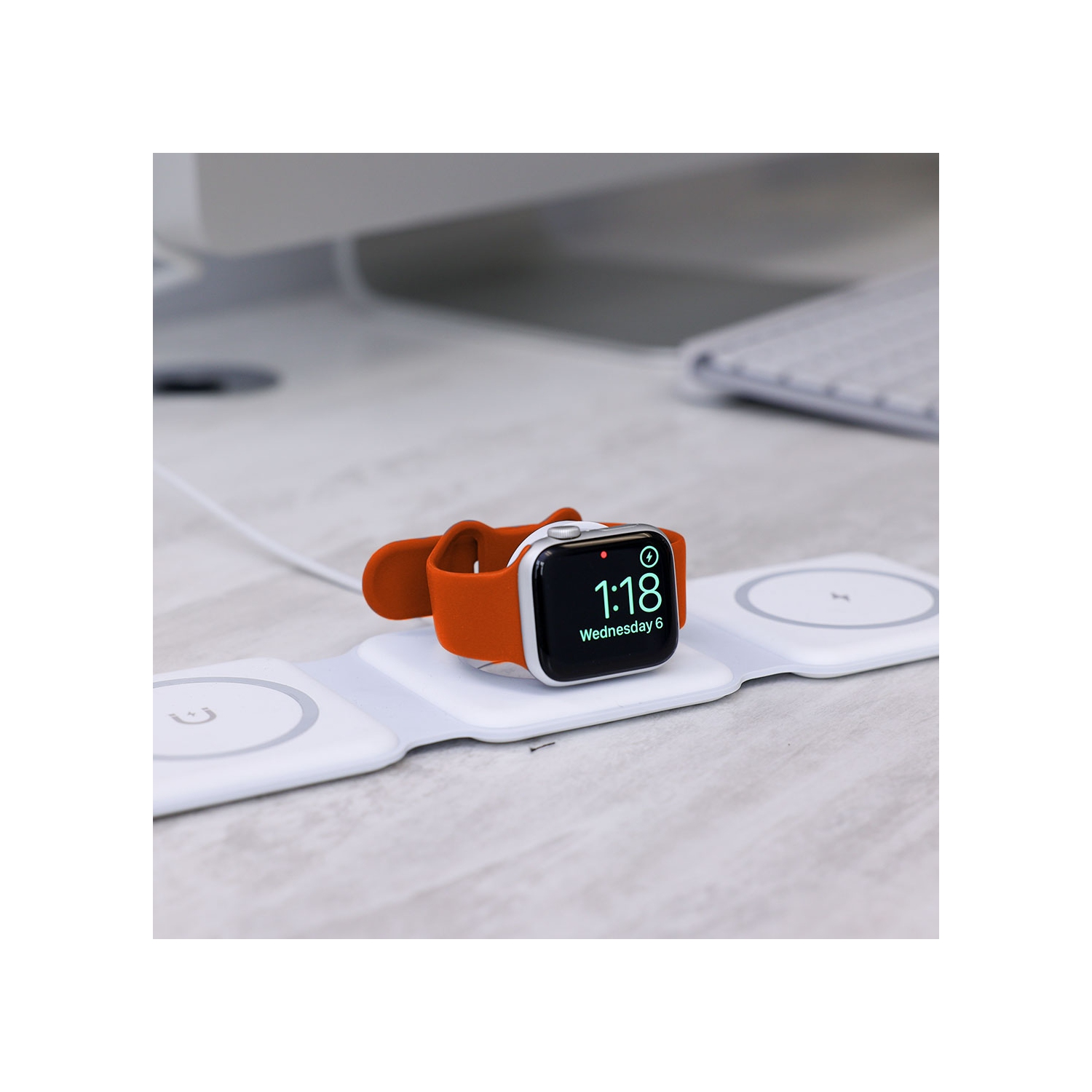 Band & Bezel Sporty Apple Watch Band - Premium FKM Apple Watch Bands, iWatch Bands - Apple Watch Strap for all Sizes Watch Series 9 Ultra 8 7 6 5 4 3