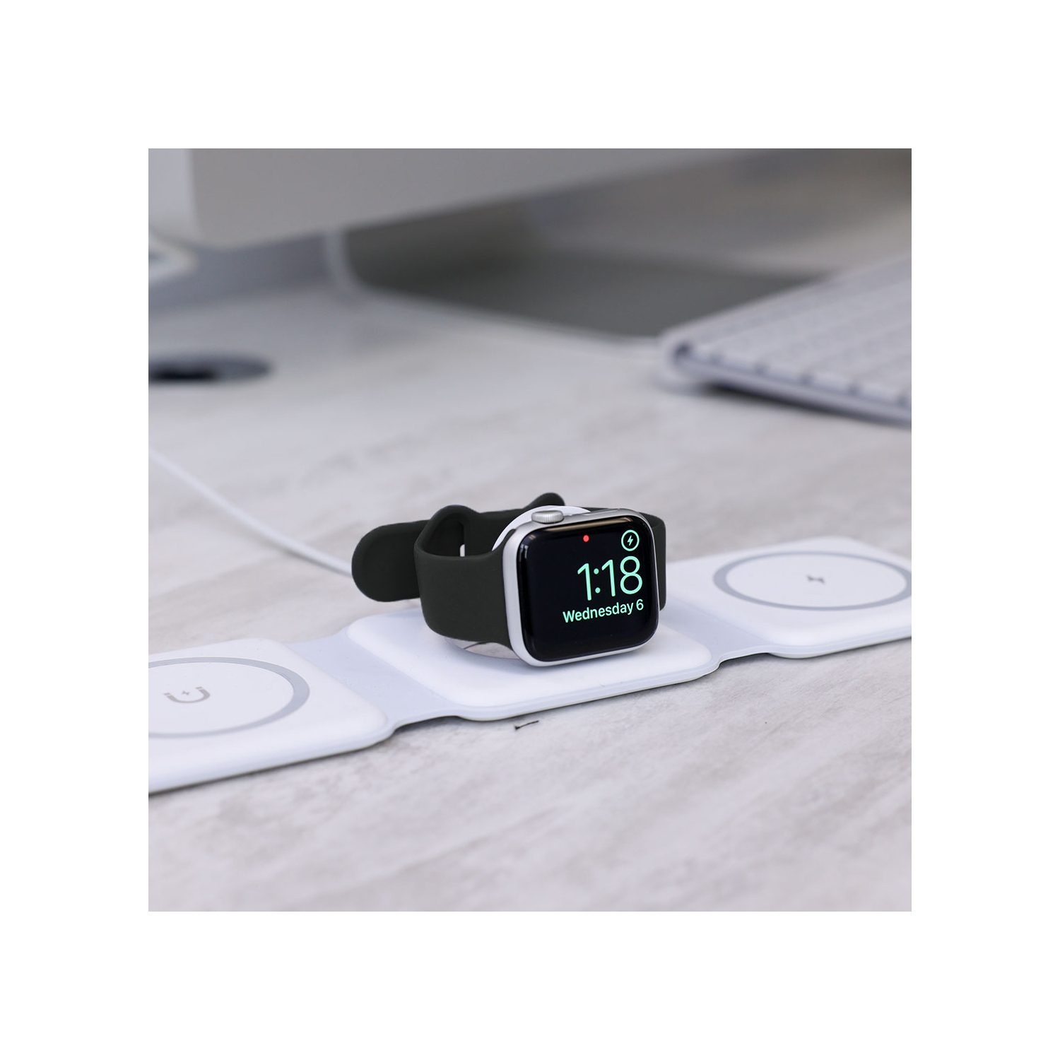 Band & Bezel Sporty Apple Watch Band - Premium FKM Apple Watch Bands, iWatch Bands - Apple Watch Strap for all Sizes Watch Series 9 Ultra 8 7 6 5 4 3