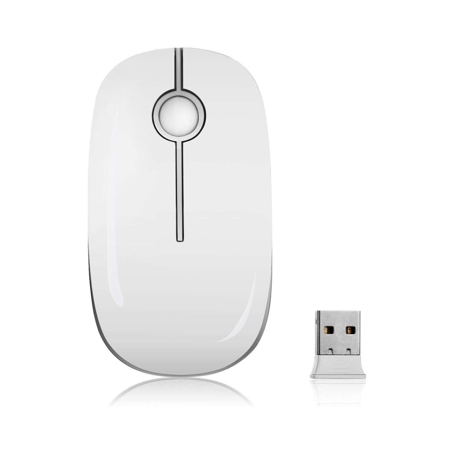 Wireless Mouse, V 2.4G Slim Portable Computer Mice with Nano Receiver for Notebook, PC, Laptop, Computer