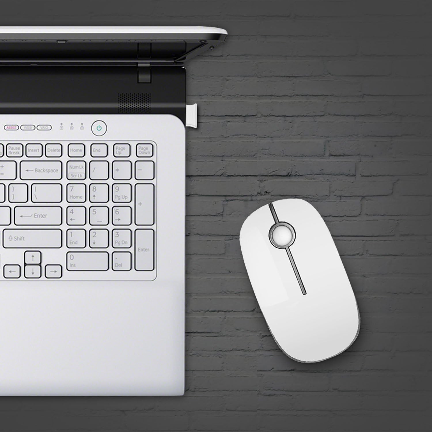 Wireless Mouse, V 2.4G Slim Portable Computer Mice with Nano Receiver for Notebook, PC, Laptop, Computer