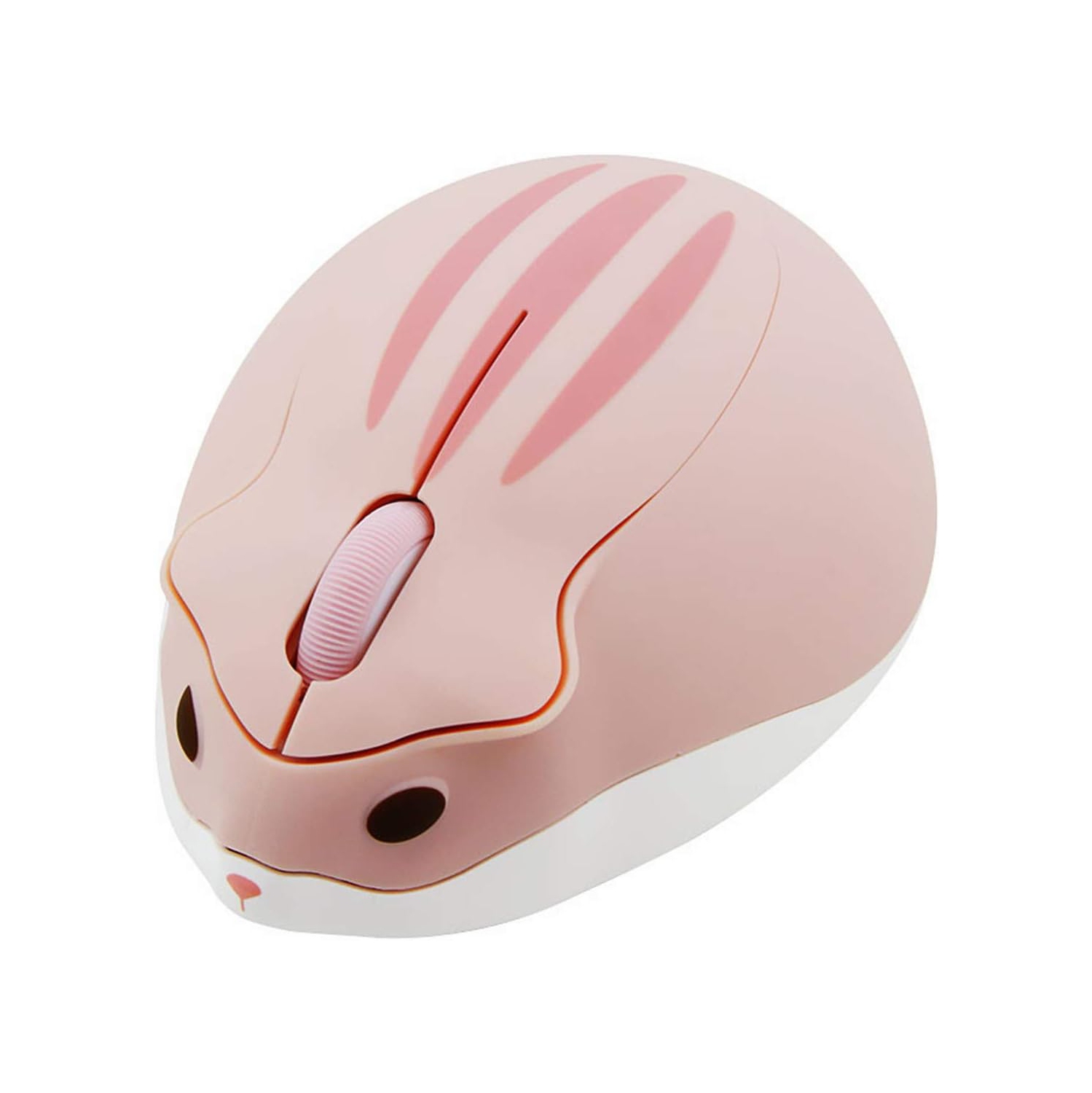 Cute Hamster Mouse,Wireless Mouse 2.4 Ghz 1200 DPI Less Noise Cartoon Animal Shape Portable Optical Mice with USB Receiver for Notebook Windows