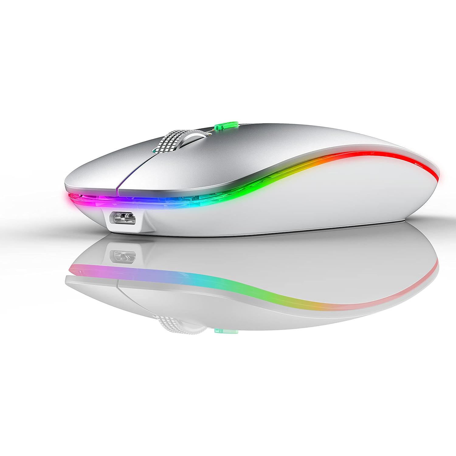 Souris sans fil DEL, souris sans fil rechargeable pour MacBook Air/Pro 2,4&nbsp;GHz Souris optique portable silencieuse pour iPad, portable,