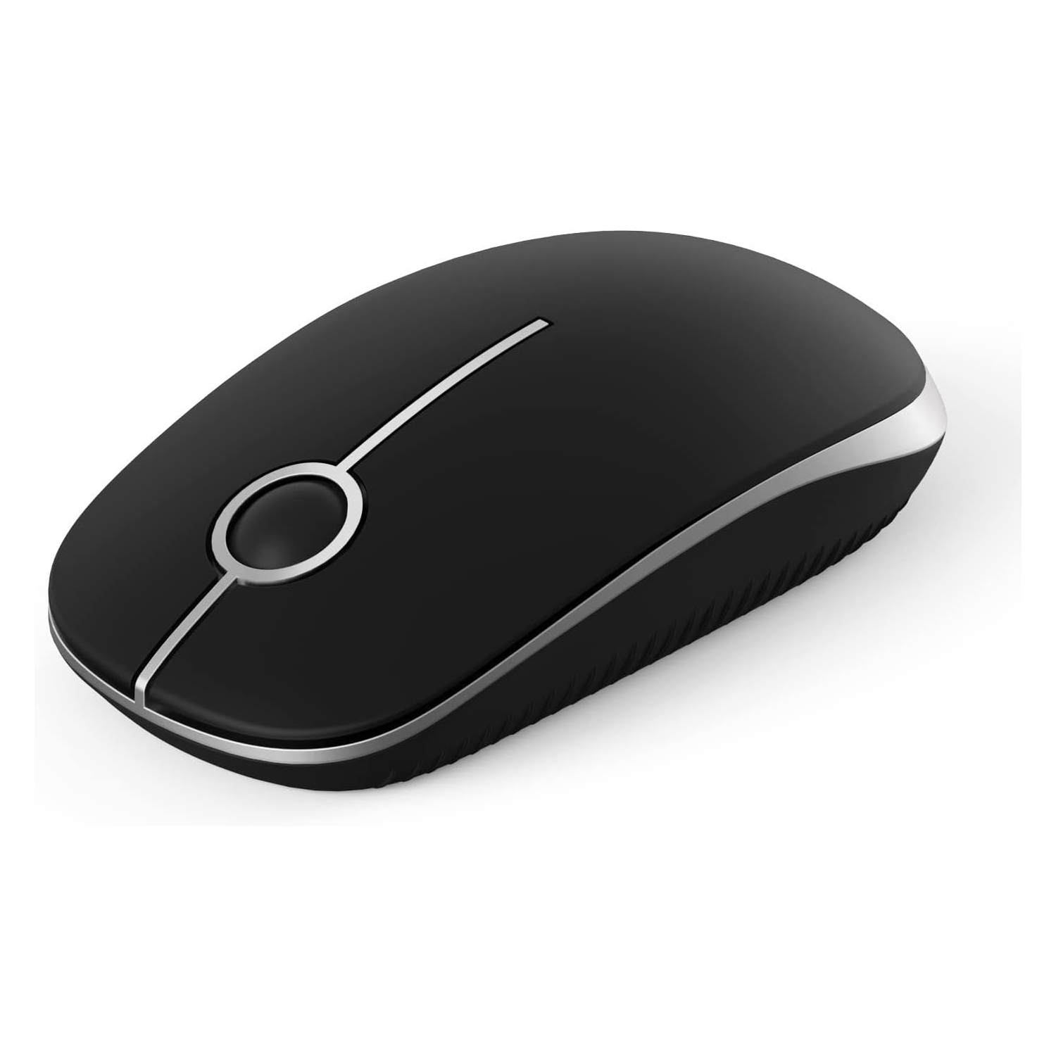 Wireless Mouse, V 2.4G Slim Portable Computer Mice with Nano Receiver for Notebook, PC, Laptop, Computer-Black and Silver