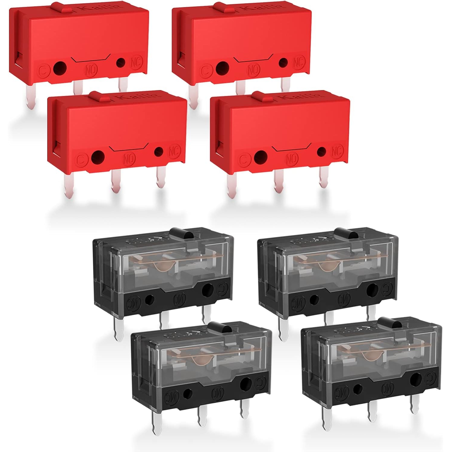 RunJRX Red Kailh GM4.0 and Black GM8.0 Mouse Micro Switch for Gaming Mouse