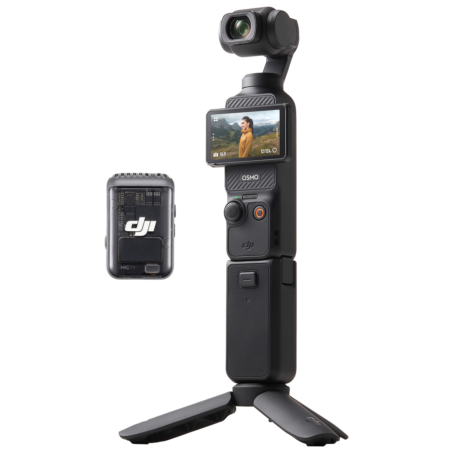 DJI Pocket 3 3-Axis Stabilized 4K Handheld Camera with Rotatable touchscreen and Accessories - Black