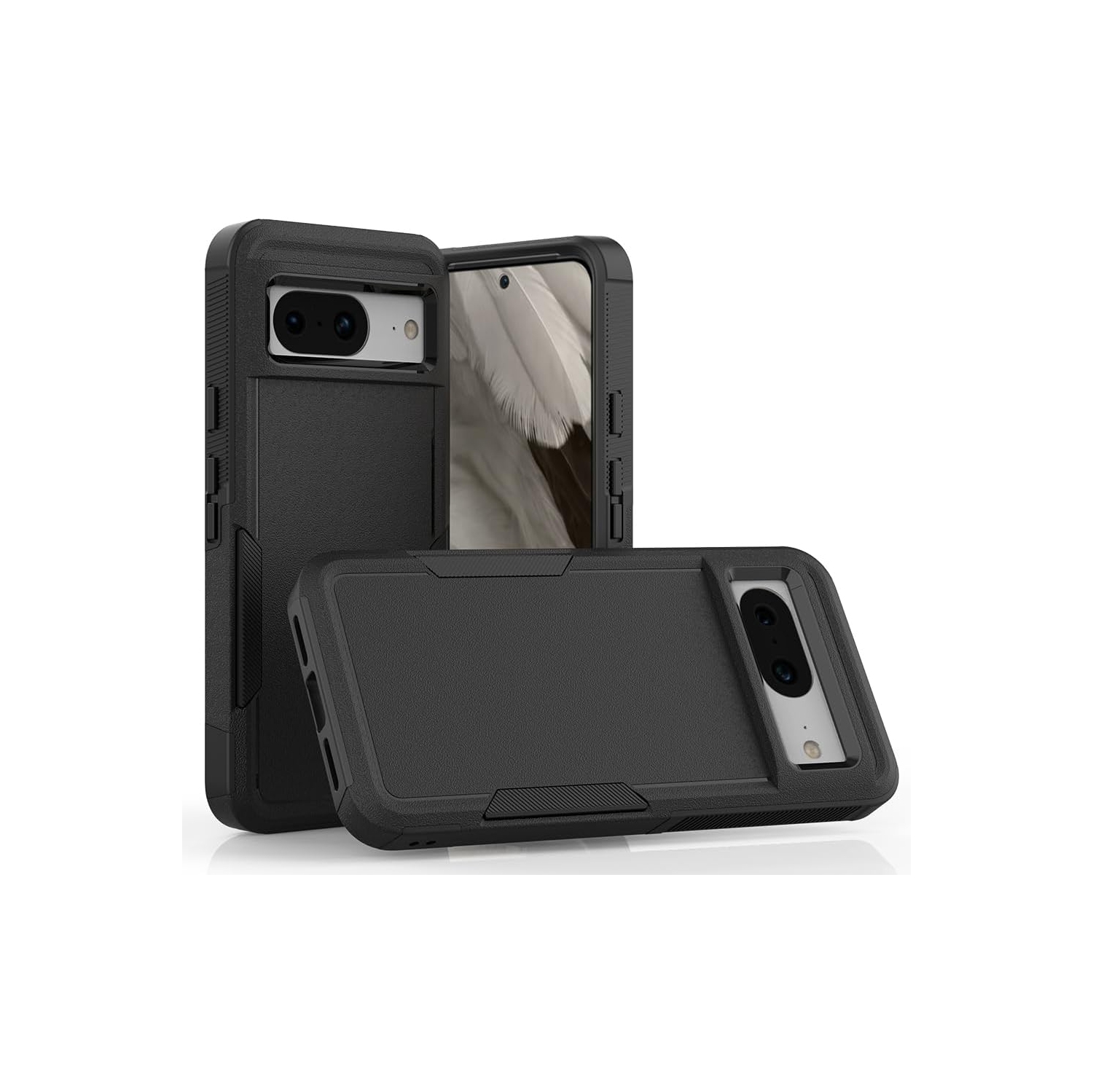 XCRS Dual Layered Comm PC + TPU Case for Google Pixel 8 6.2”, Heavy Duty, Tuff, Shockproof Protective, Drop Tested, Full Body Protection Cover