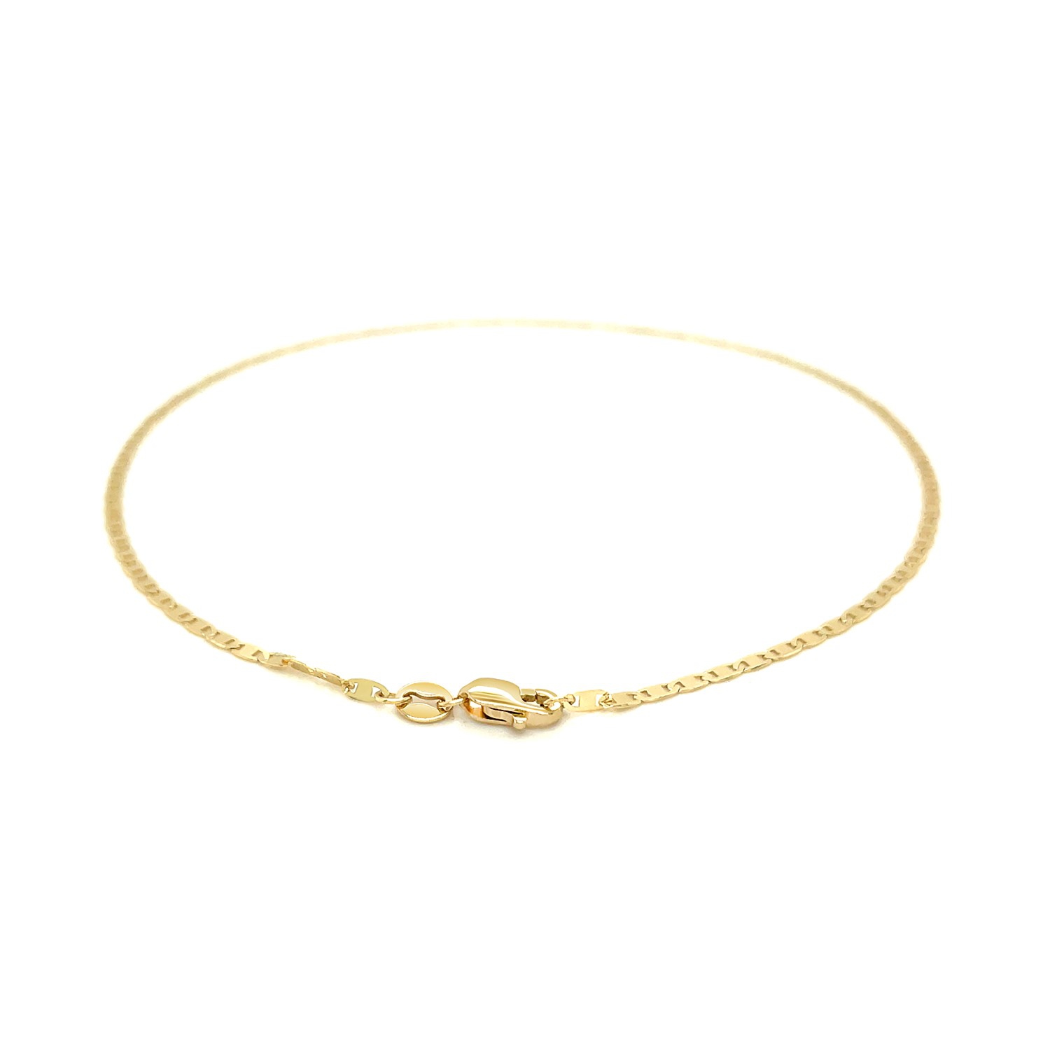 Chaîne de cheville à maille marine en or jaune 14K K 1,7&nbsp;mm