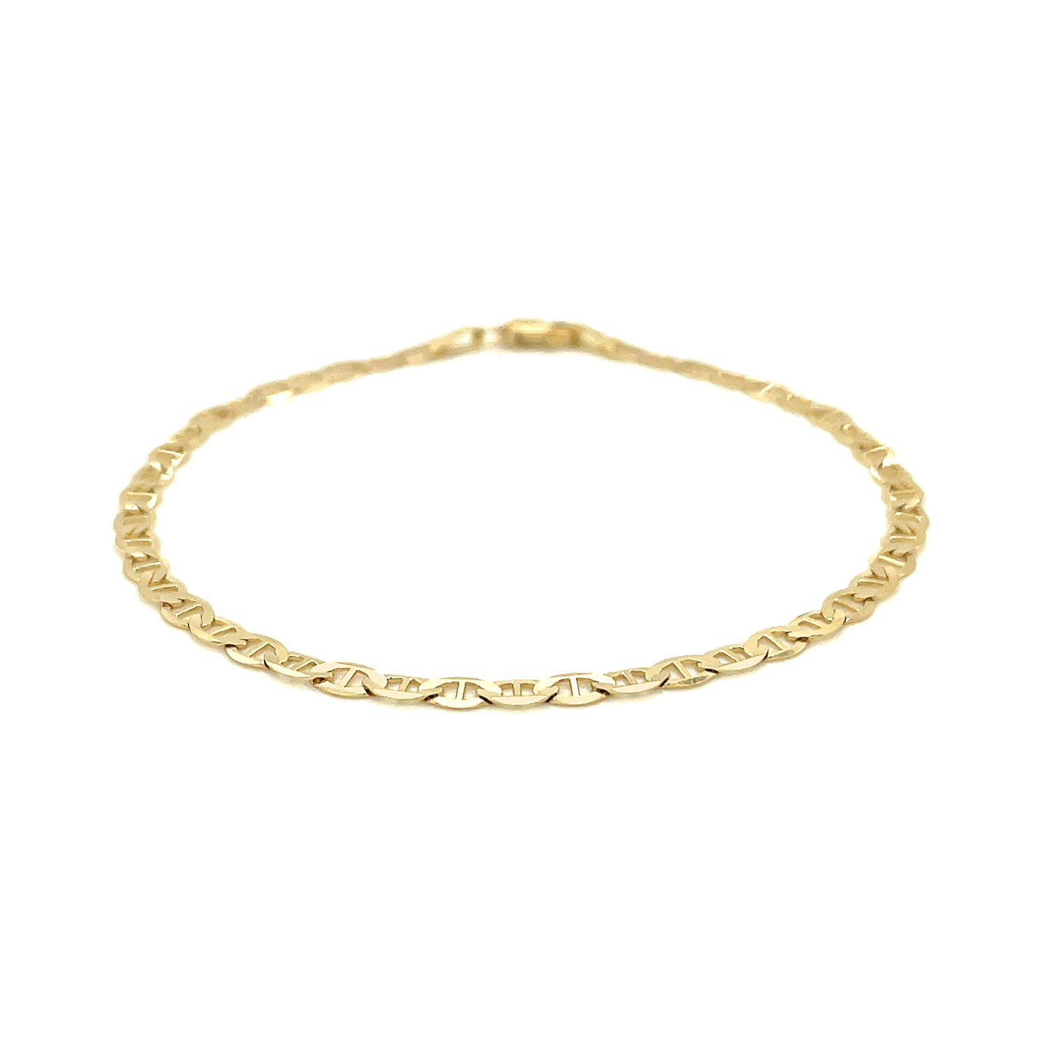 Chaîne de cheville en or jaune 14k ct à maille marine de 3,2&nbsp;mm