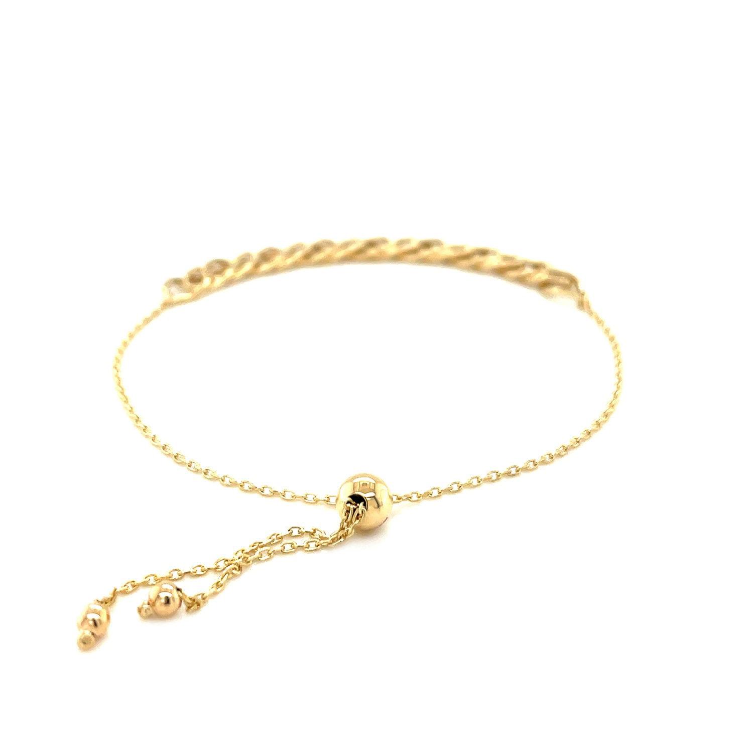Bracelet ajustable en or jaune 14k ct