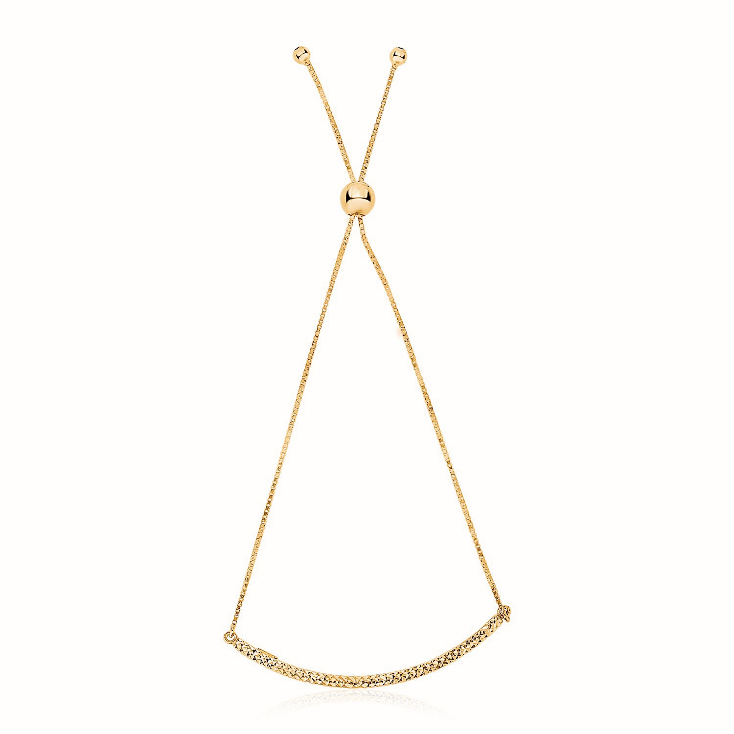 Bracelet de style Lariat avec chaîne en or jaune 14K ct