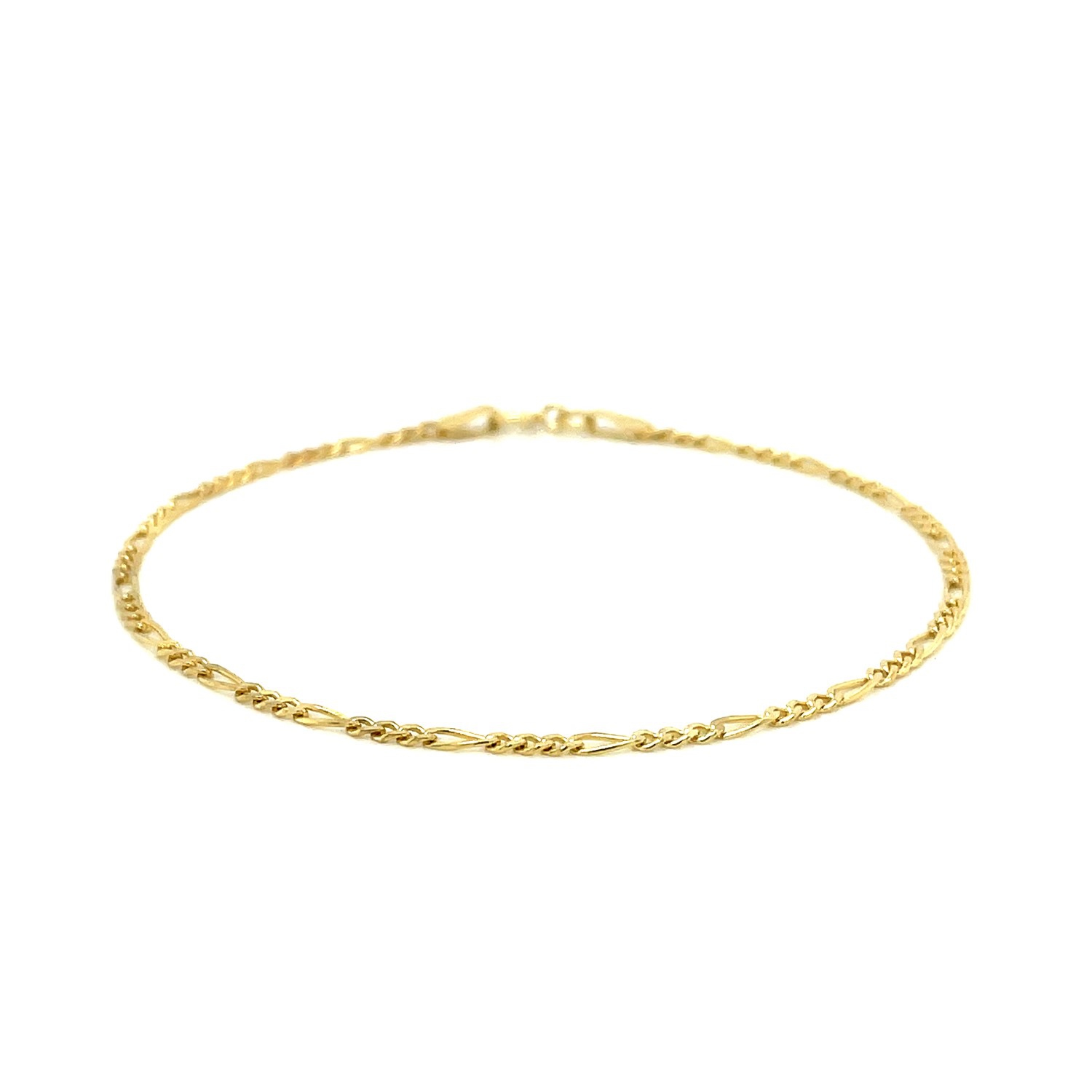 Bracelet maille figaro en or jaune 14K ct 1,5&nbsp;mm