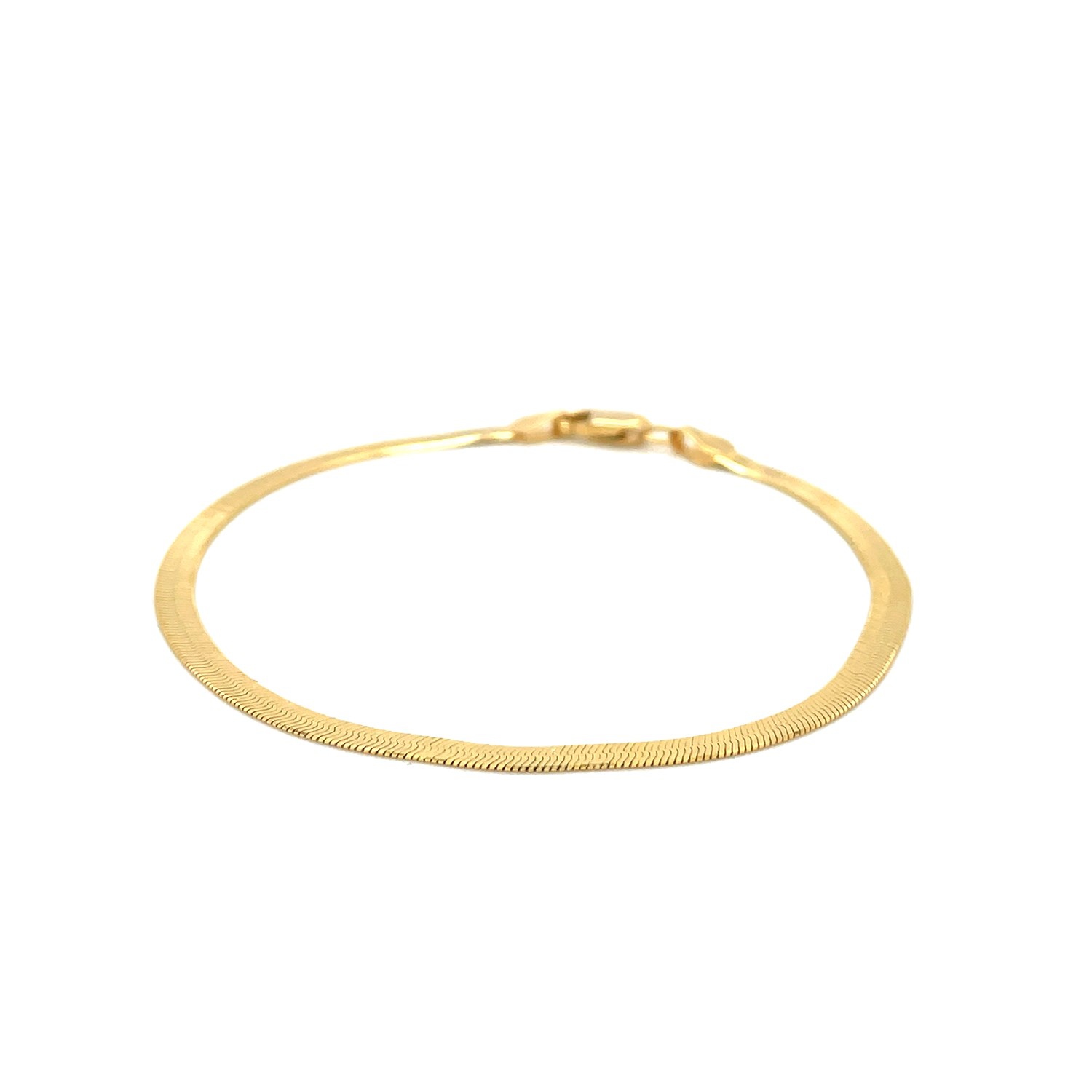 Bracelet à chevrons en or jaune Super Flex de 14k ct d'3,0 mm