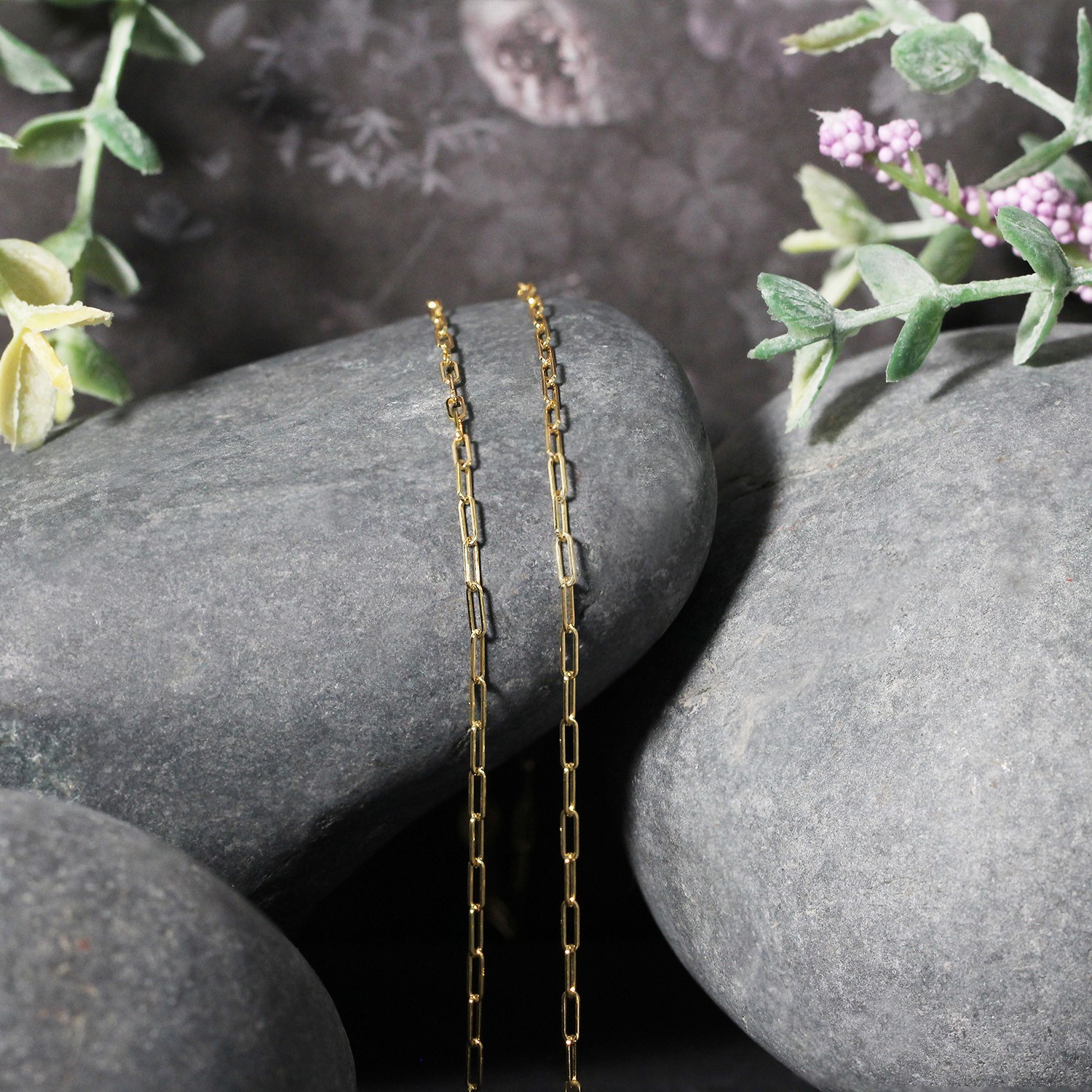 14K Yellow Gold Fine Paperclip Chain