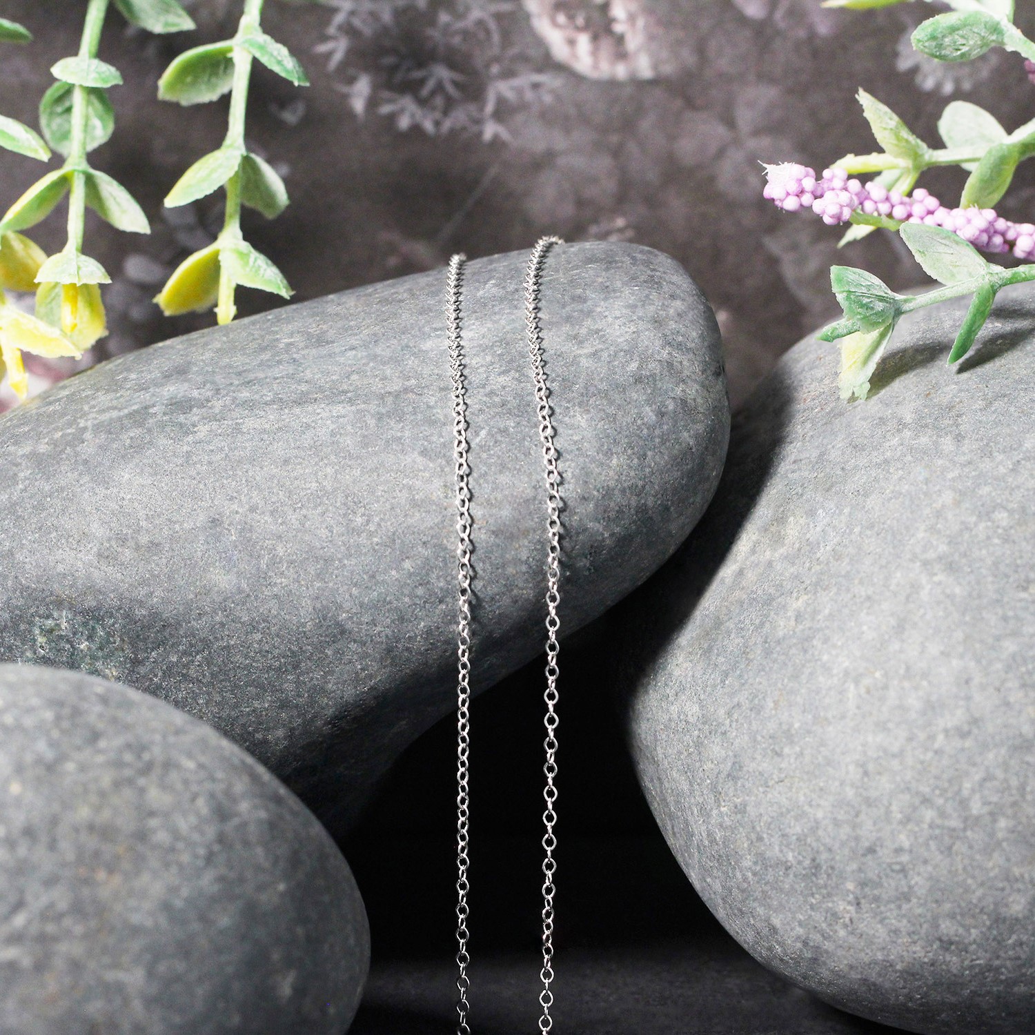 Double Extendable Piatto Chain in 14k White Gold