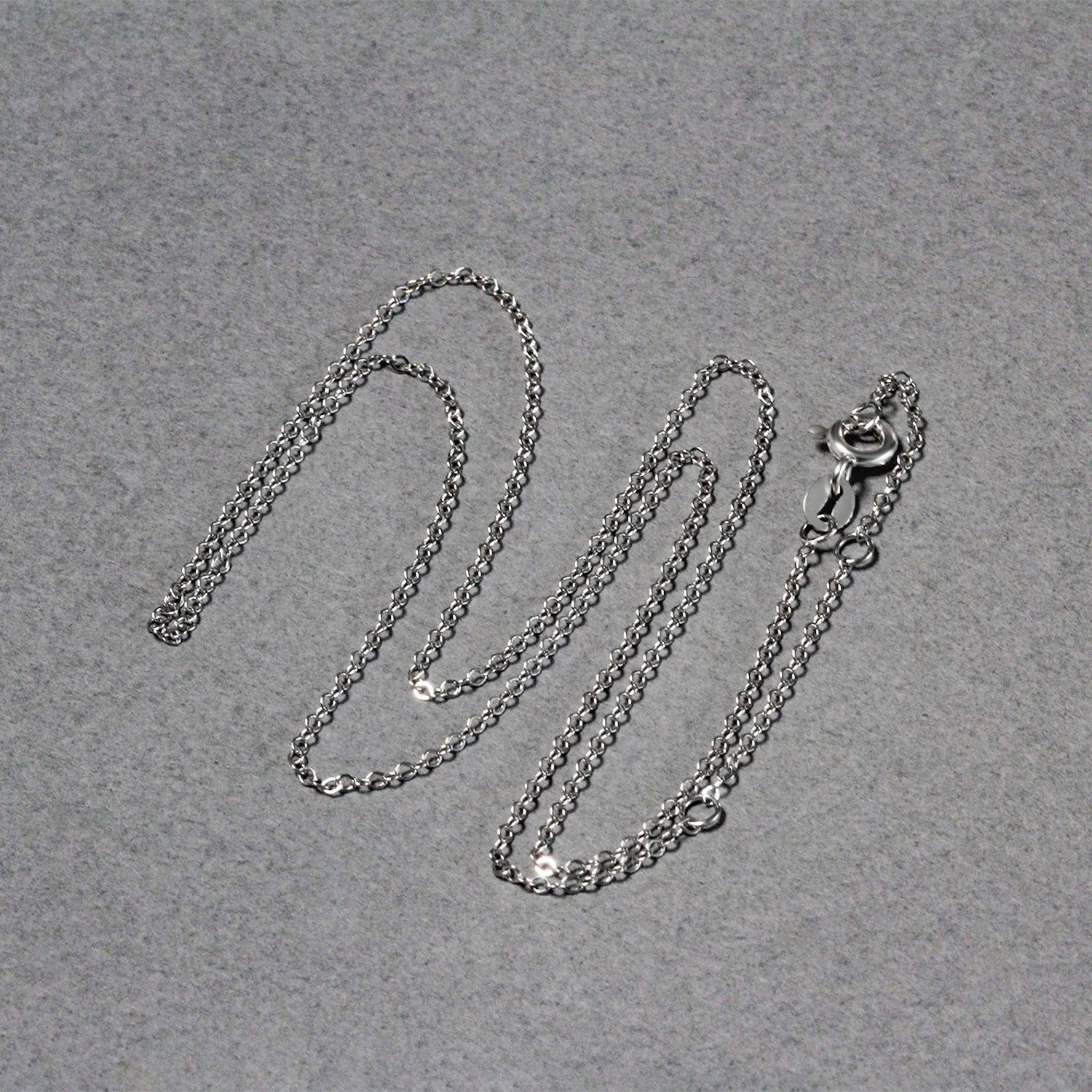 Double Extendable Piatto Chain in 14k White Gold