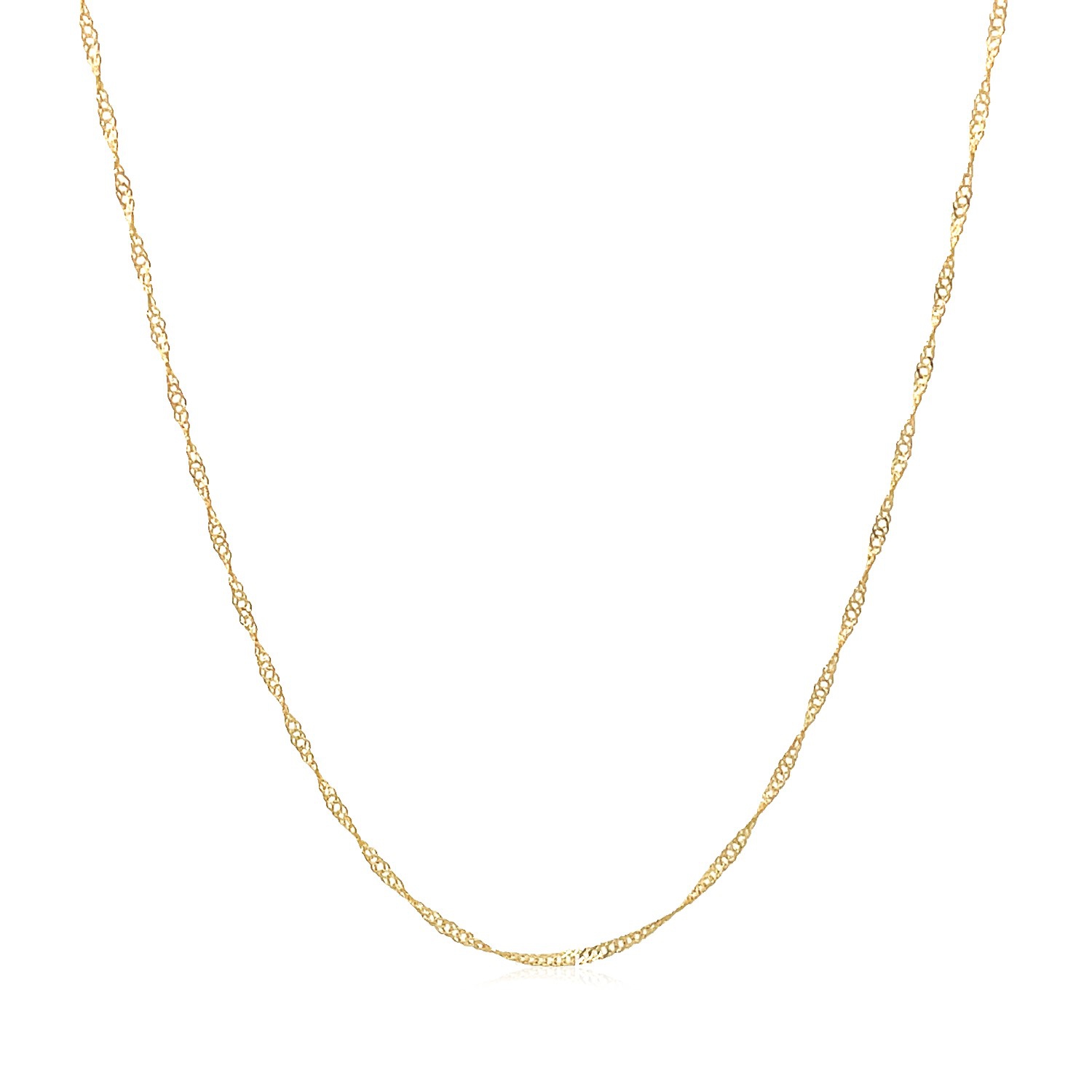 14k Yellow Gold Singapore Chain 0.6mm