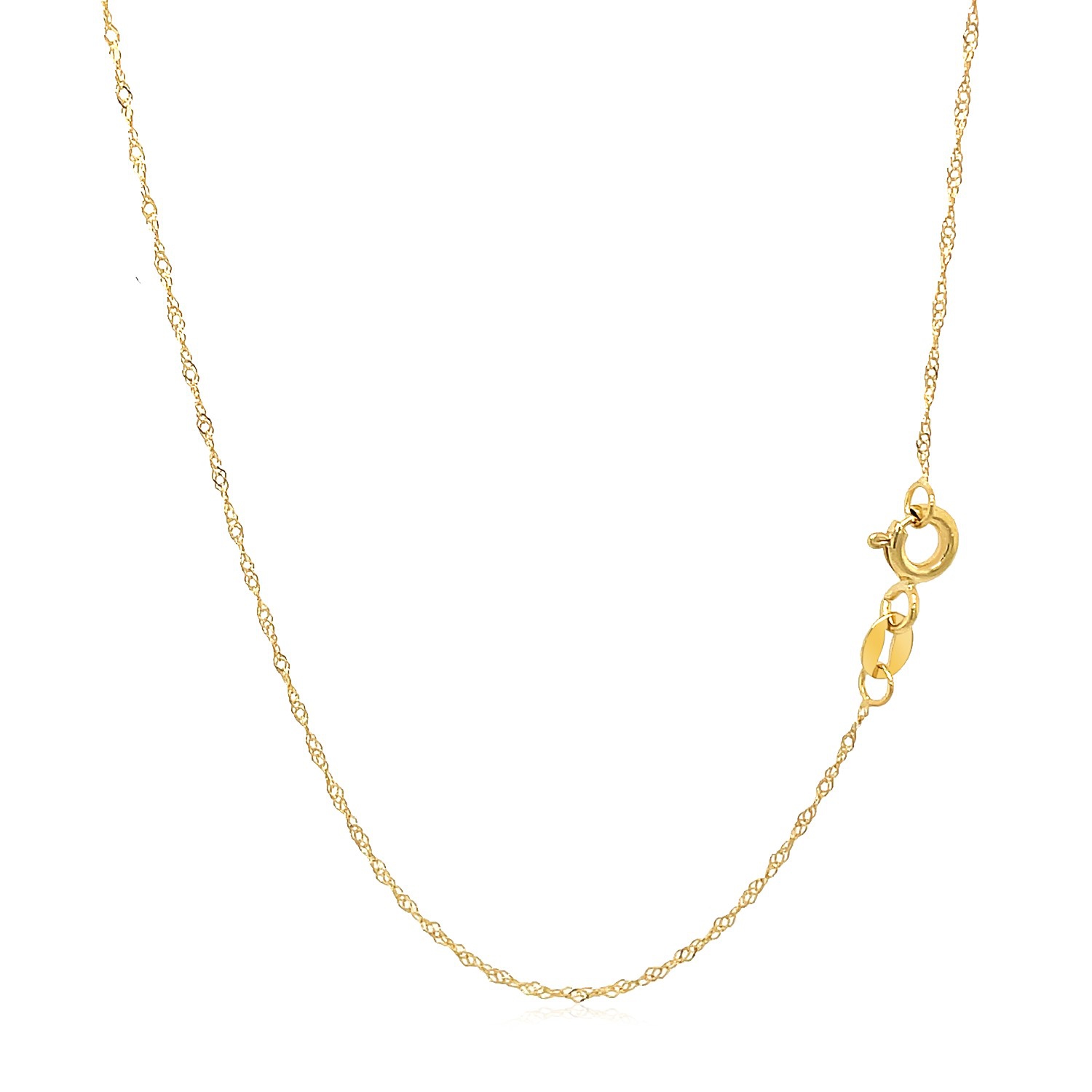 14k Yellow Gold Singapore Chain 0.6mm