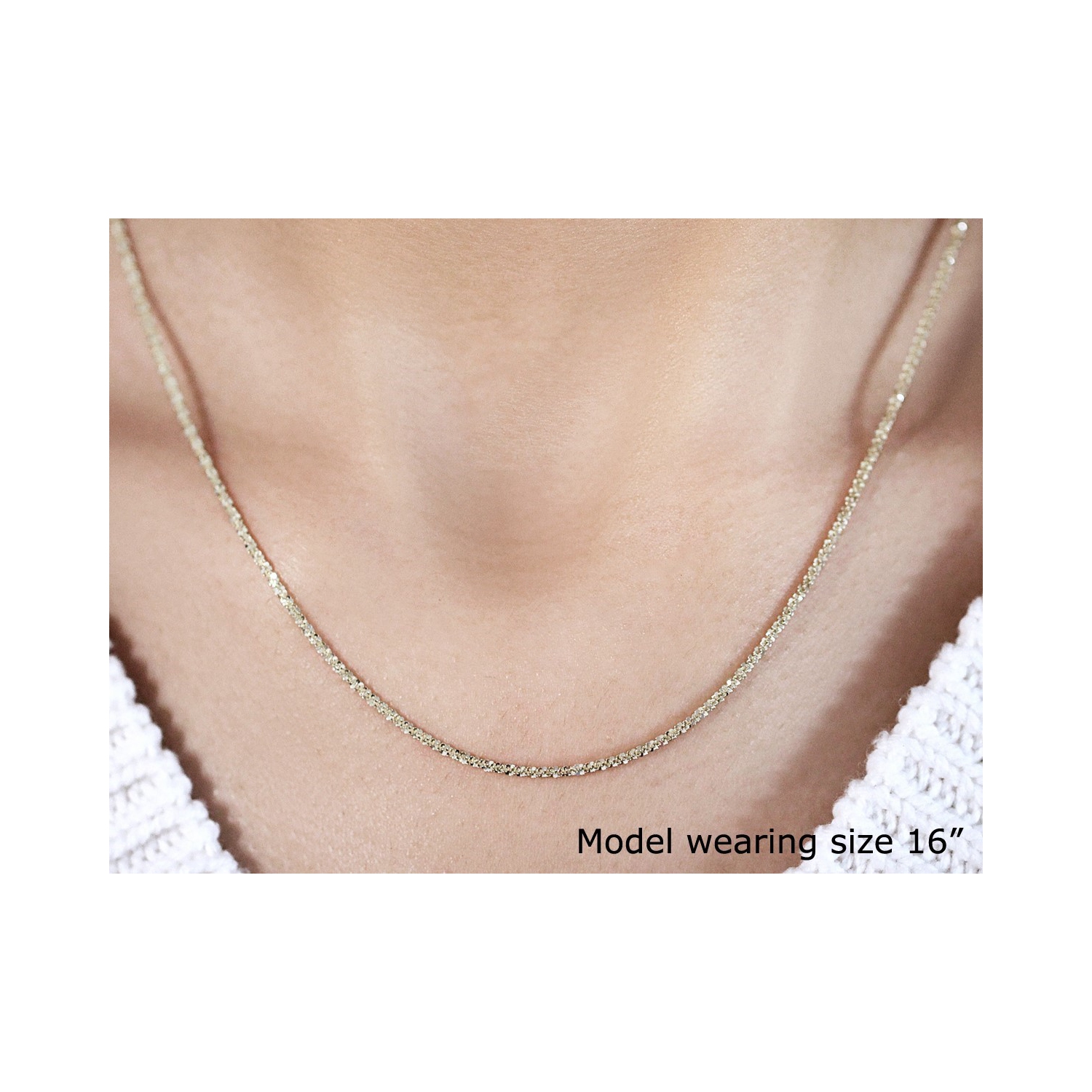 10k Yellow Gold Sparkle Chain 1.5mm