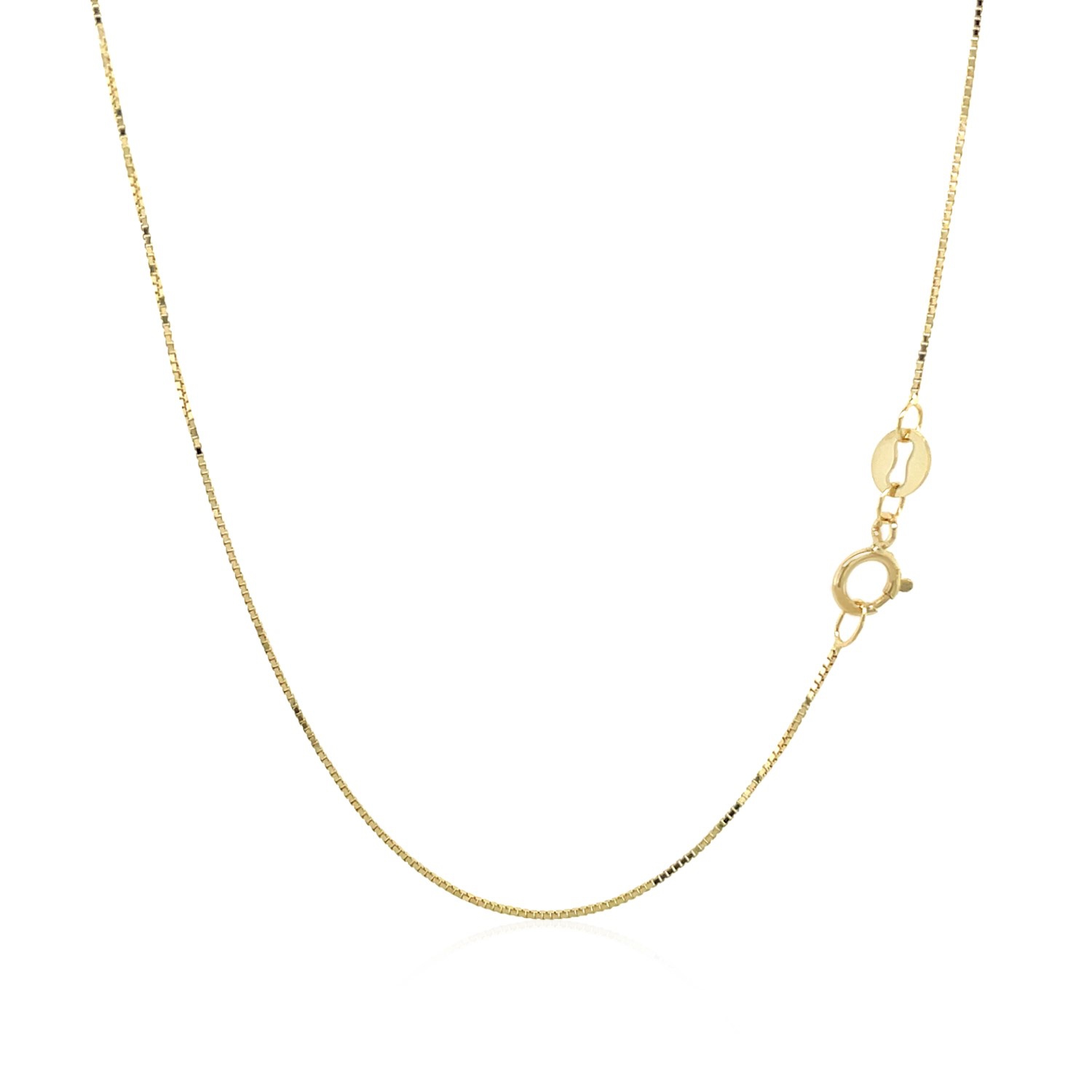 14k Yellow Gold Classic Box Chain 0.6mm