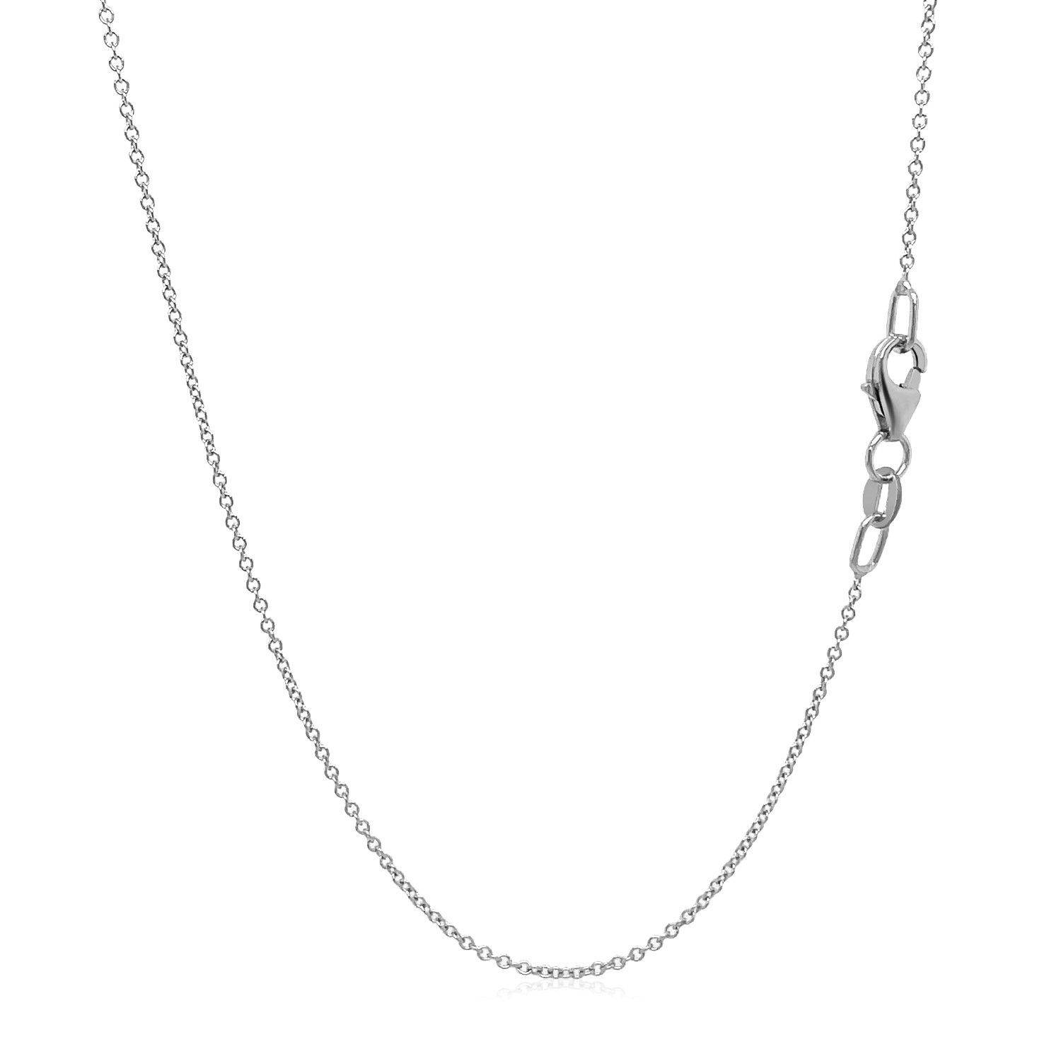 Double Extendable Cable Chain in 14k White Gold
