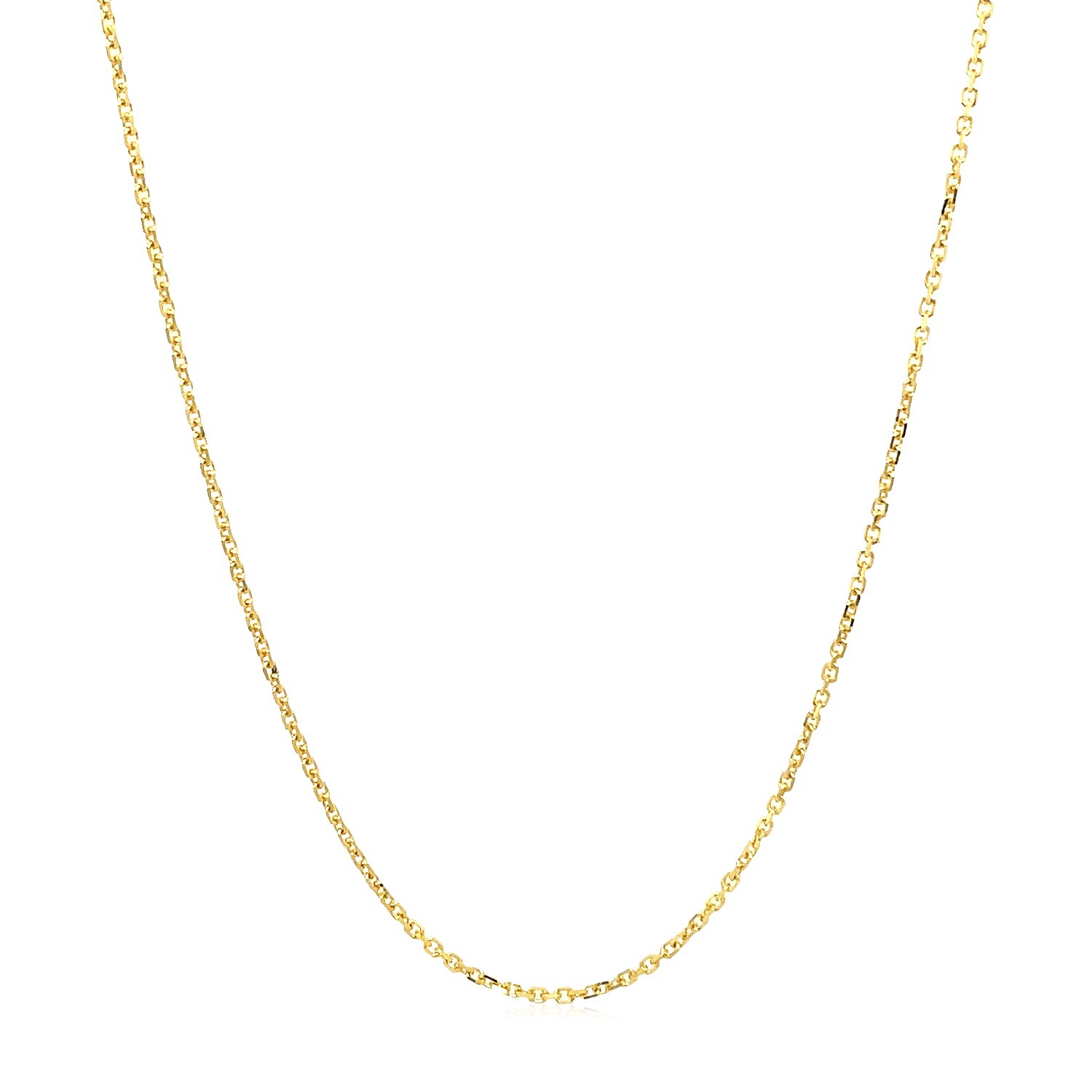 18k Yellow Gold Cable Chain 1.1mm