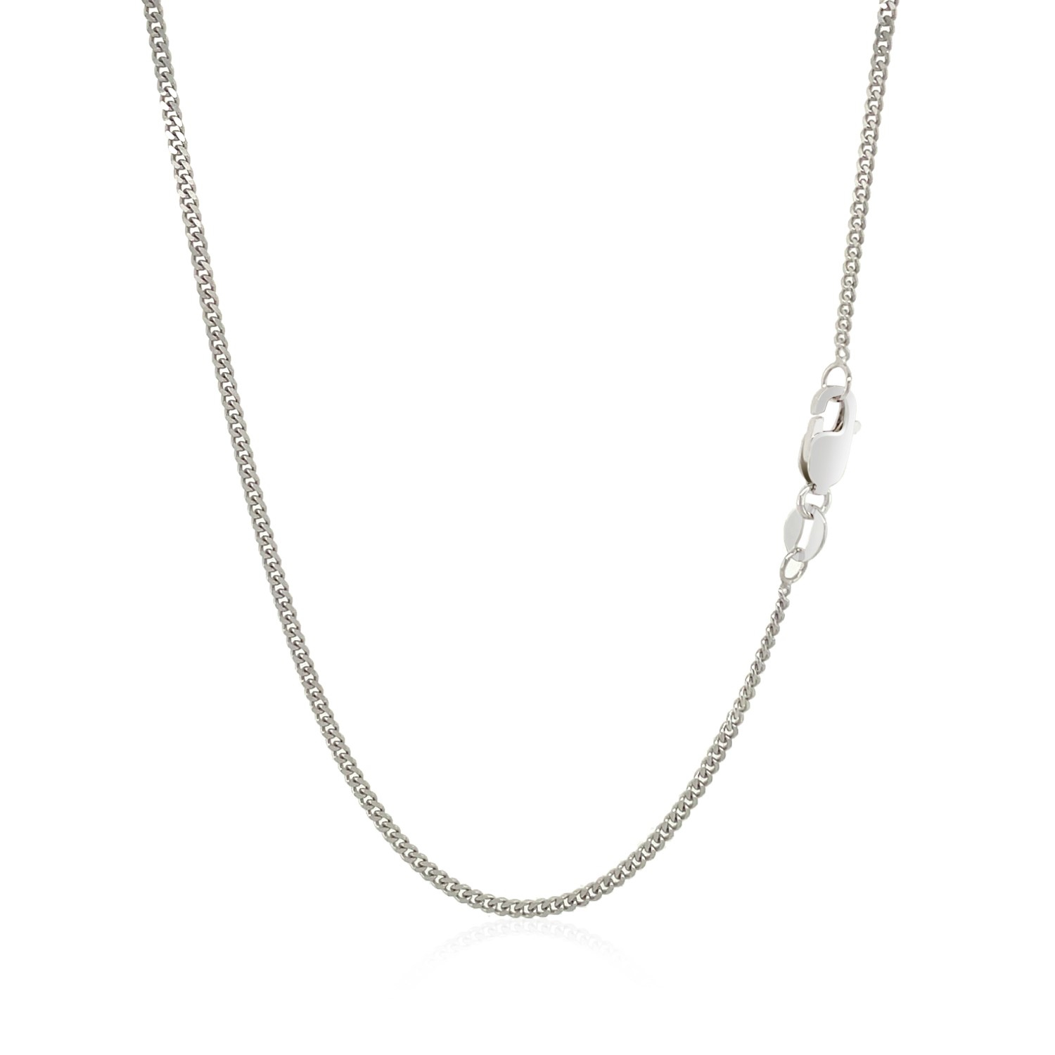 10k White Gold Gourmette Chain 1.5mm