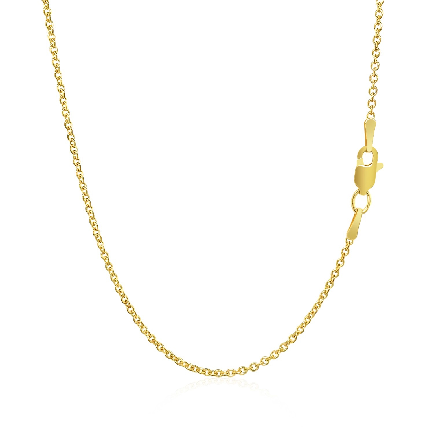 14k Yellow Gold Forsantina Lite Cable Link Chain 1.5mm