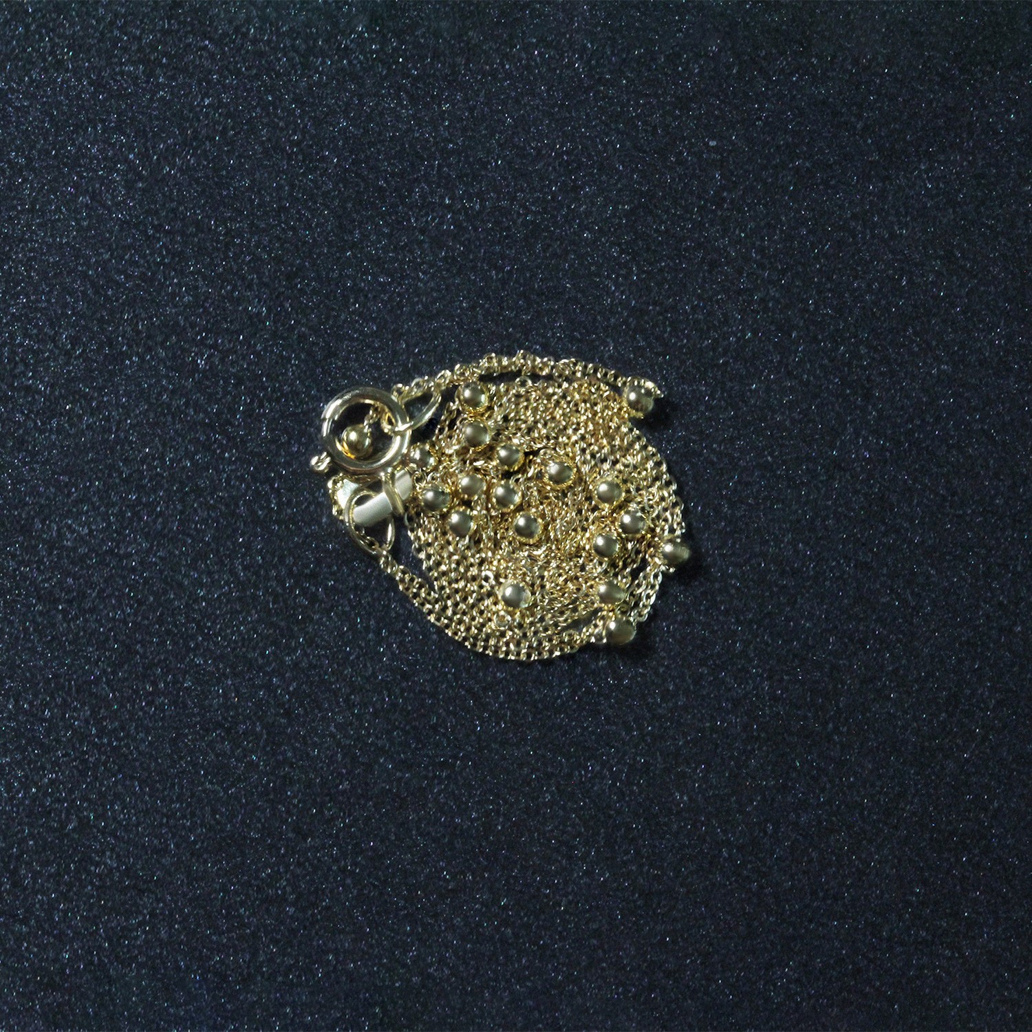 Bead Links Saturn Chain in 14k Yellow Gold