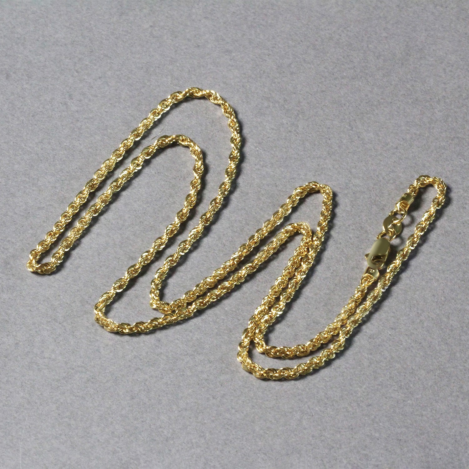 2.0mm 14k Yellow Gold Light Rope Chain