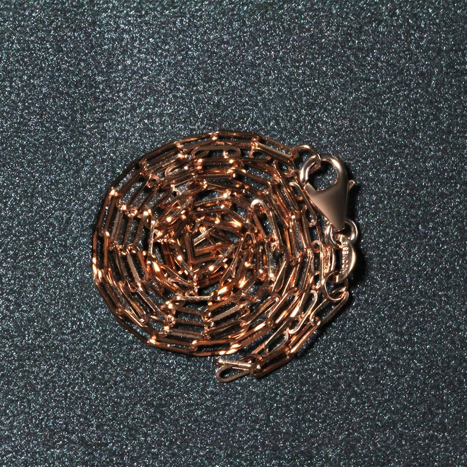 14K Rose Gold Fine Paperclip Chain