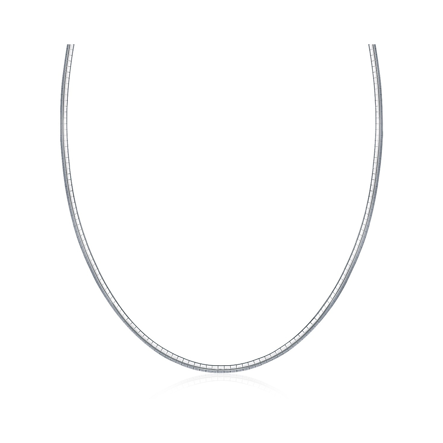 Sterling Silver Classic Omega Chain Necklace