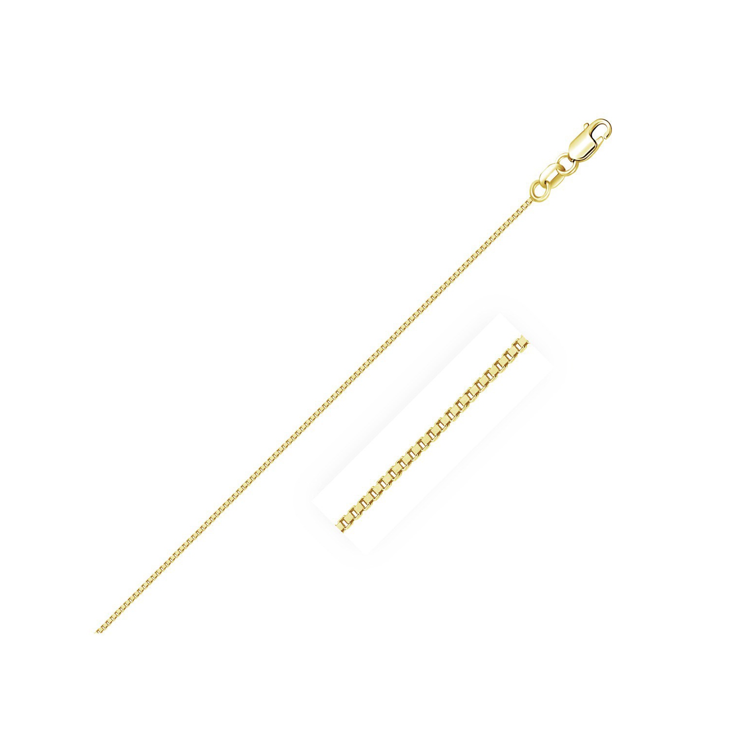 18k Yellow Gold Box Chain 0.6mm