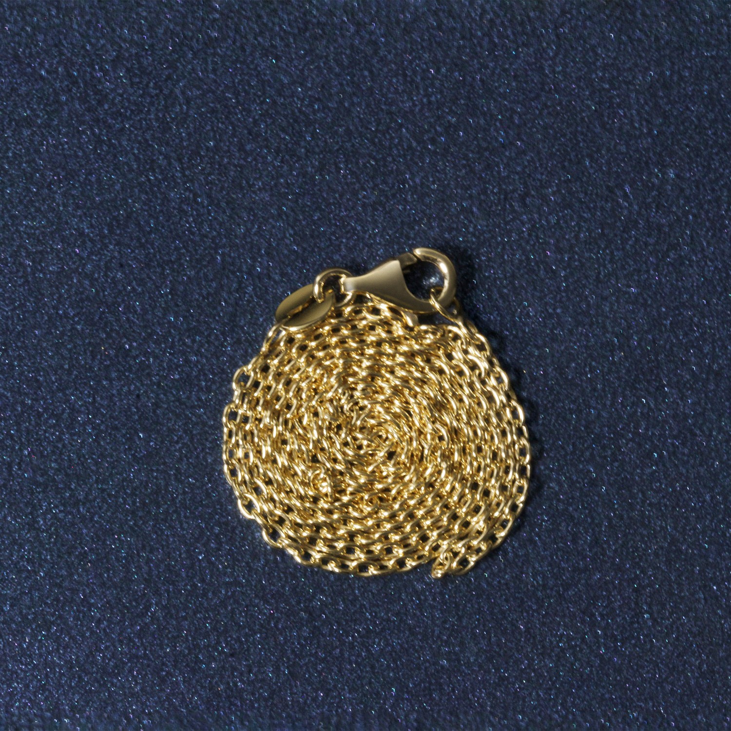 14k Yellow Gold Round Cable Link Chain 1.5mm