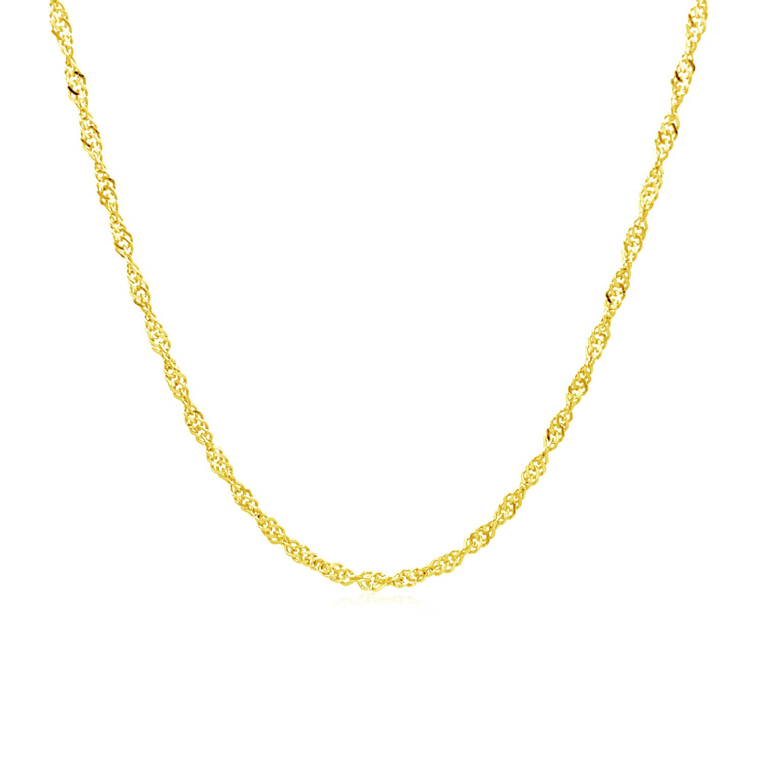 10k Yellow Gold Singapore Chain 1.5mm