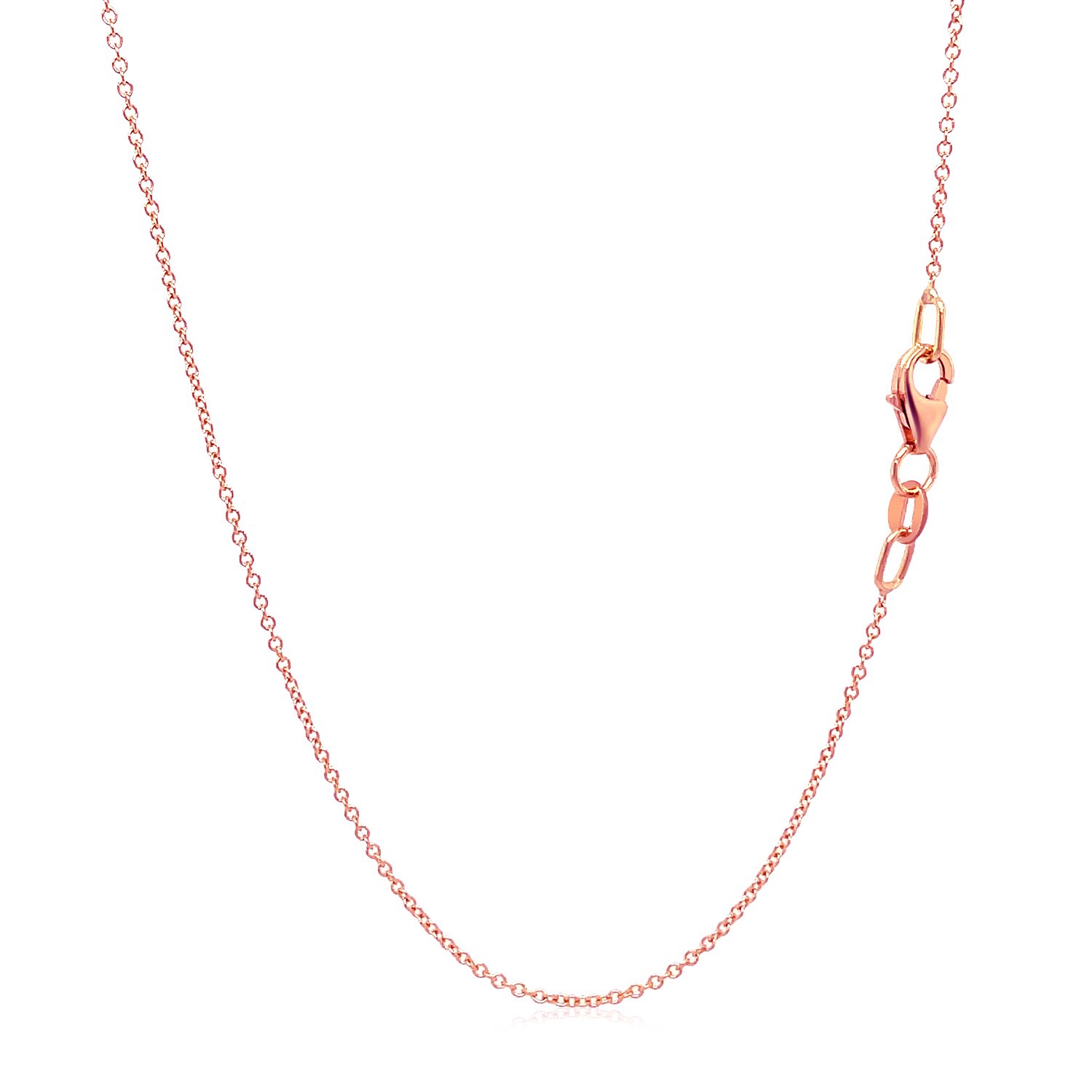 Double Extendable Cable Chain in 14k Rose Gold