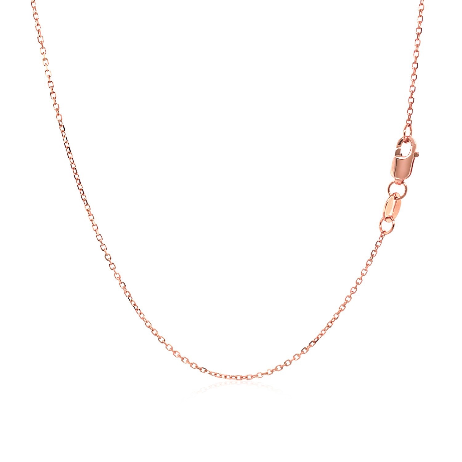 Diamond Cut Cable Link Chain in 14k Rose Gold