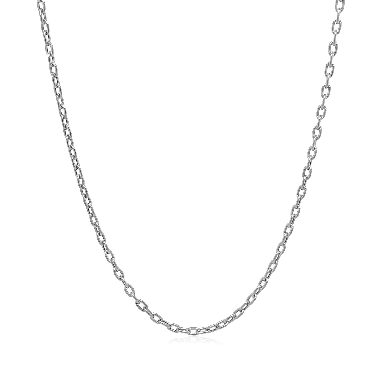 Double Extendable Cable Chain in 14k White Gold