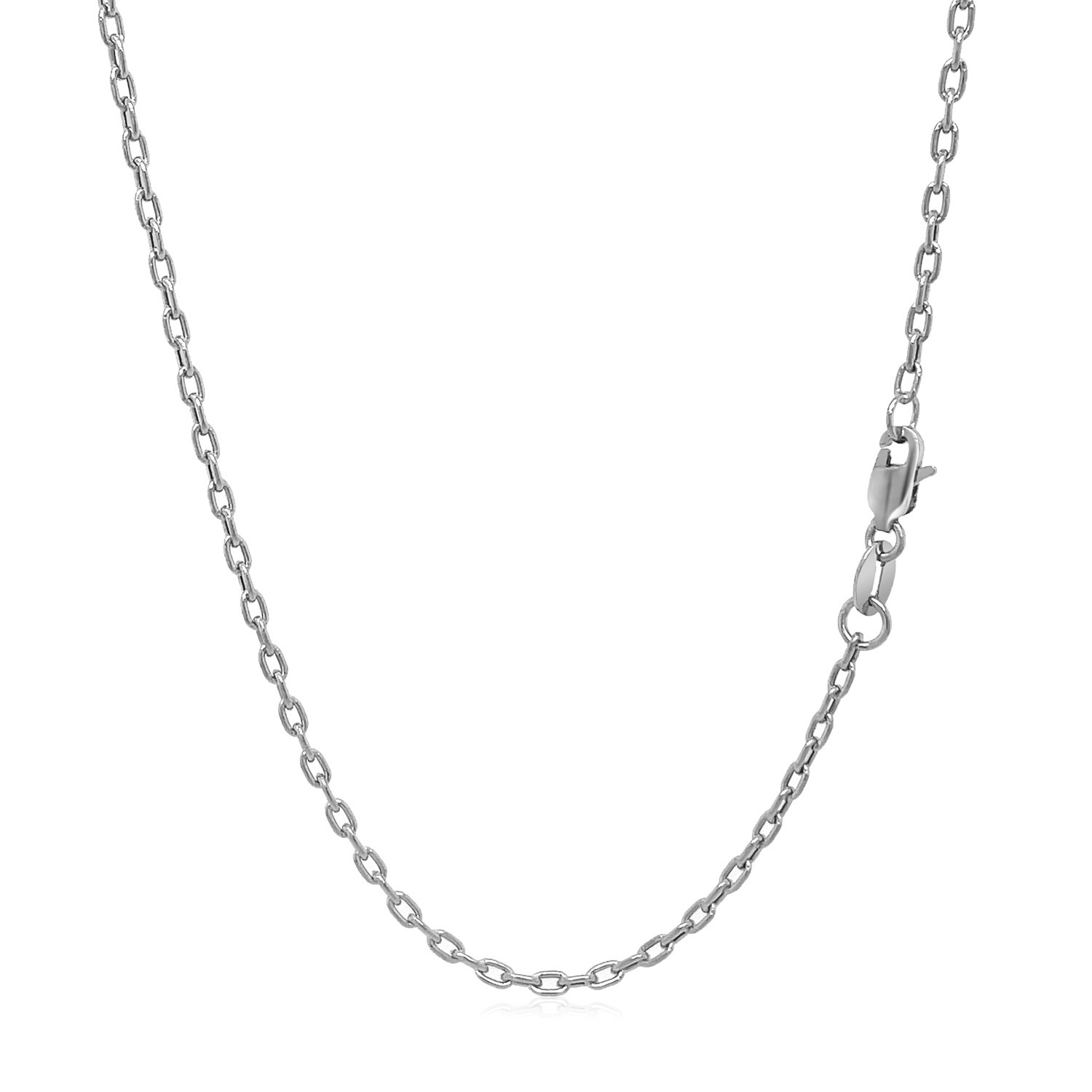 Double Extendable Cable Chain in 14k White Gold