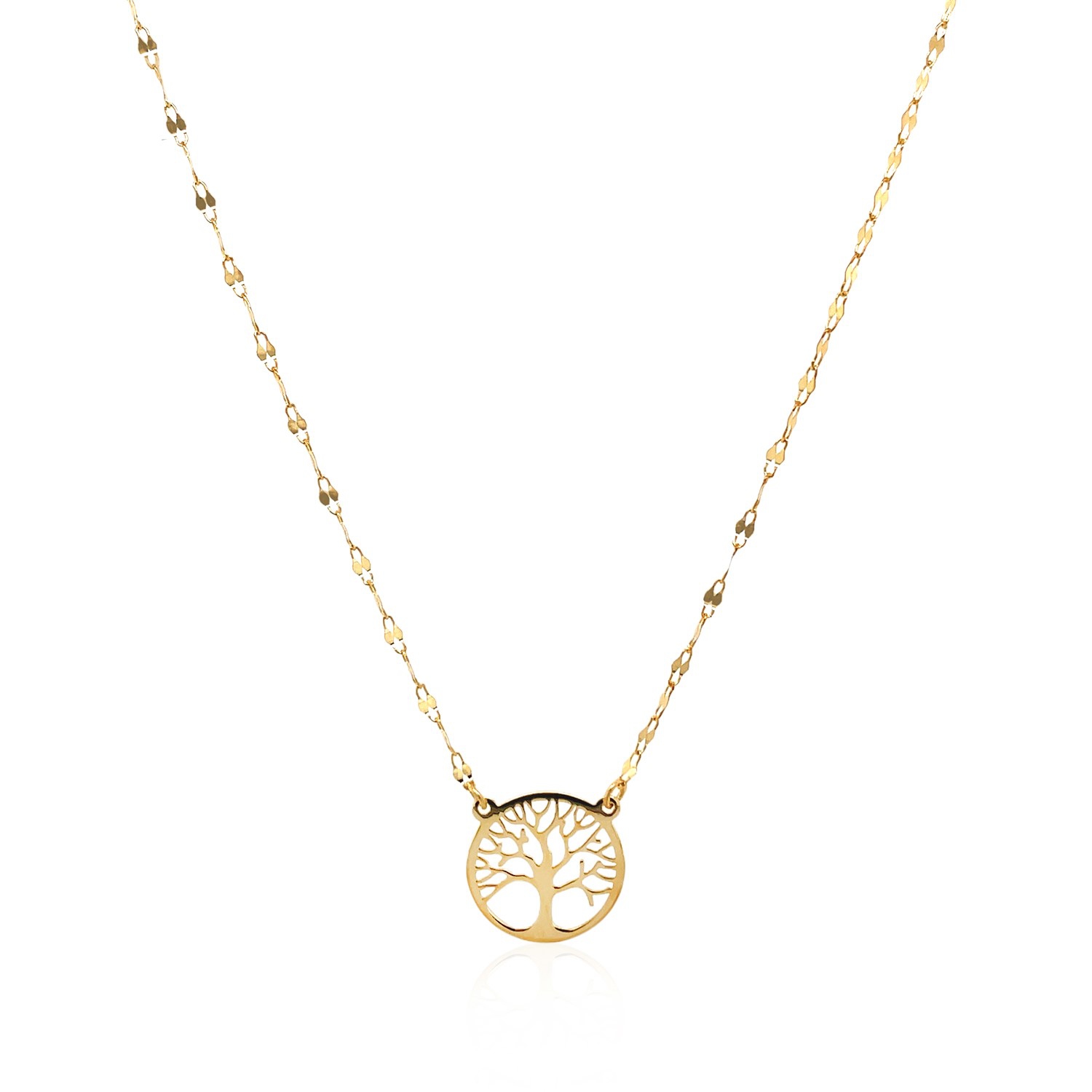 14K Yellow Gold Tree of Life Necklace