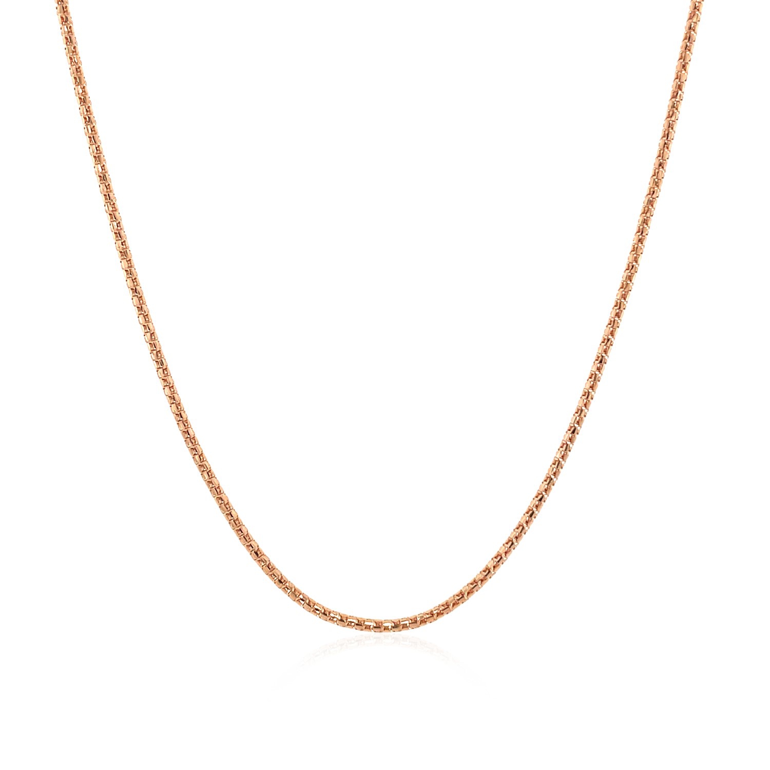 14k Rose Gold Adjustable Popcorn Chain 1.3mm