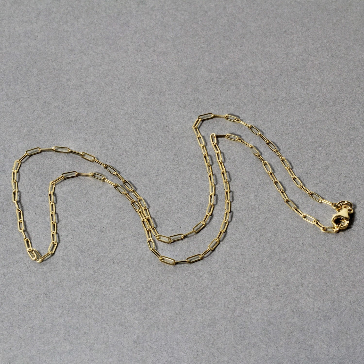 14K Yellow Gold Fine Paperclip Chain