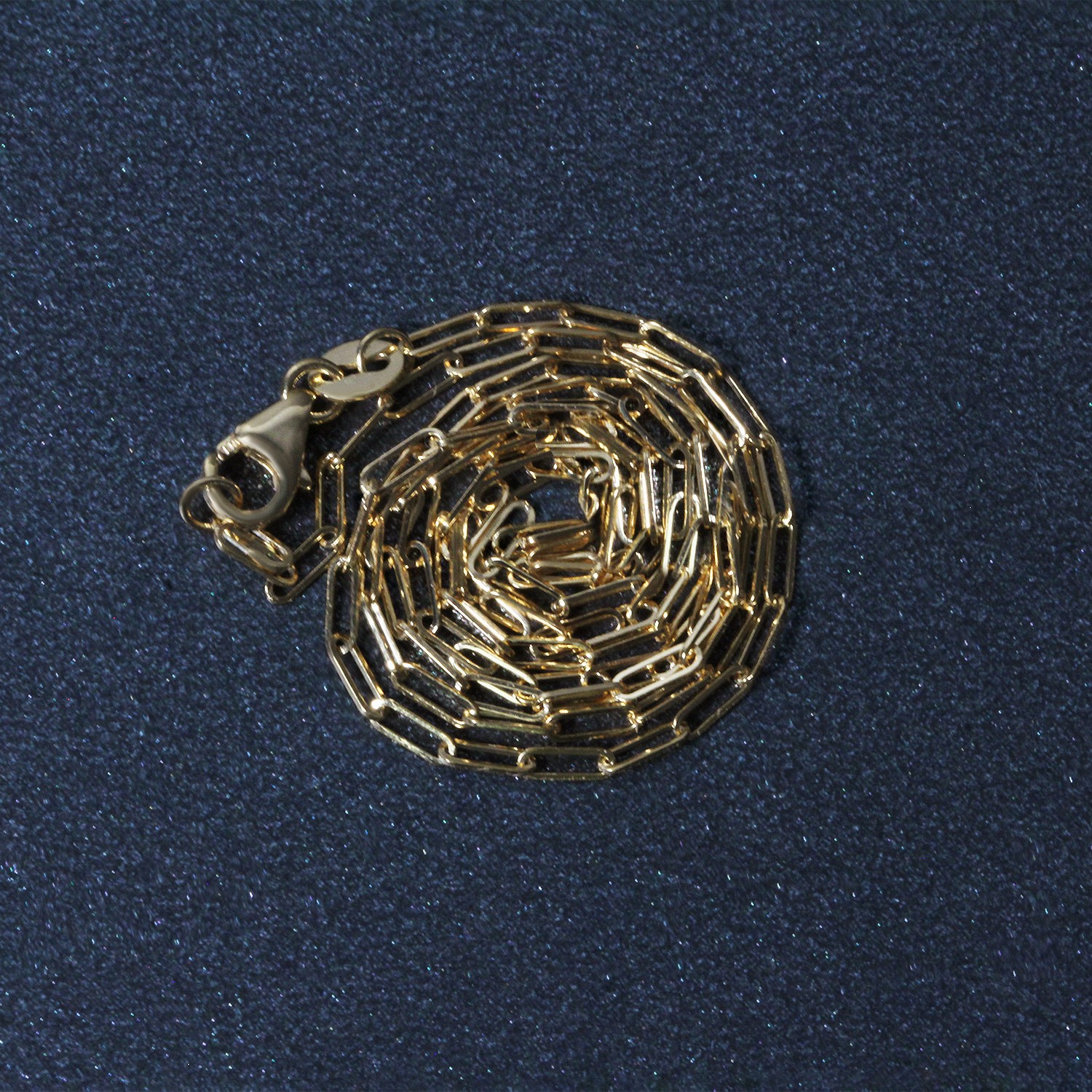 14K Yellow Gold Fine Paperclip Chain